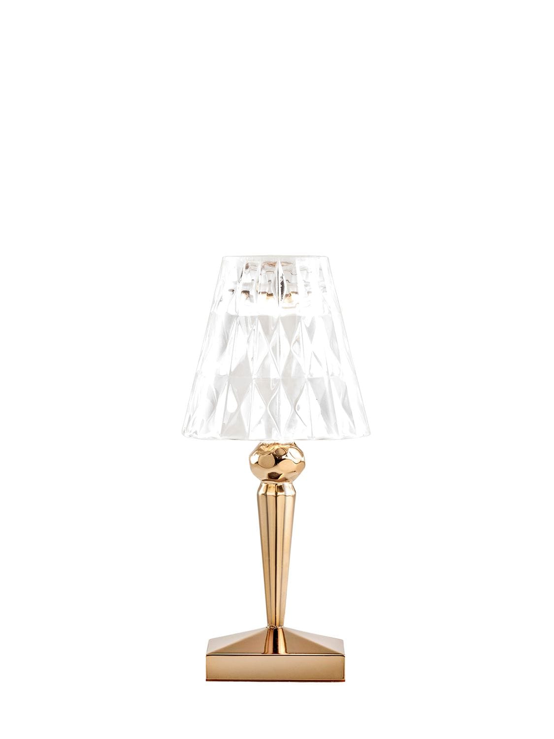 Kartell Battery Metal Table Lamp In Gold