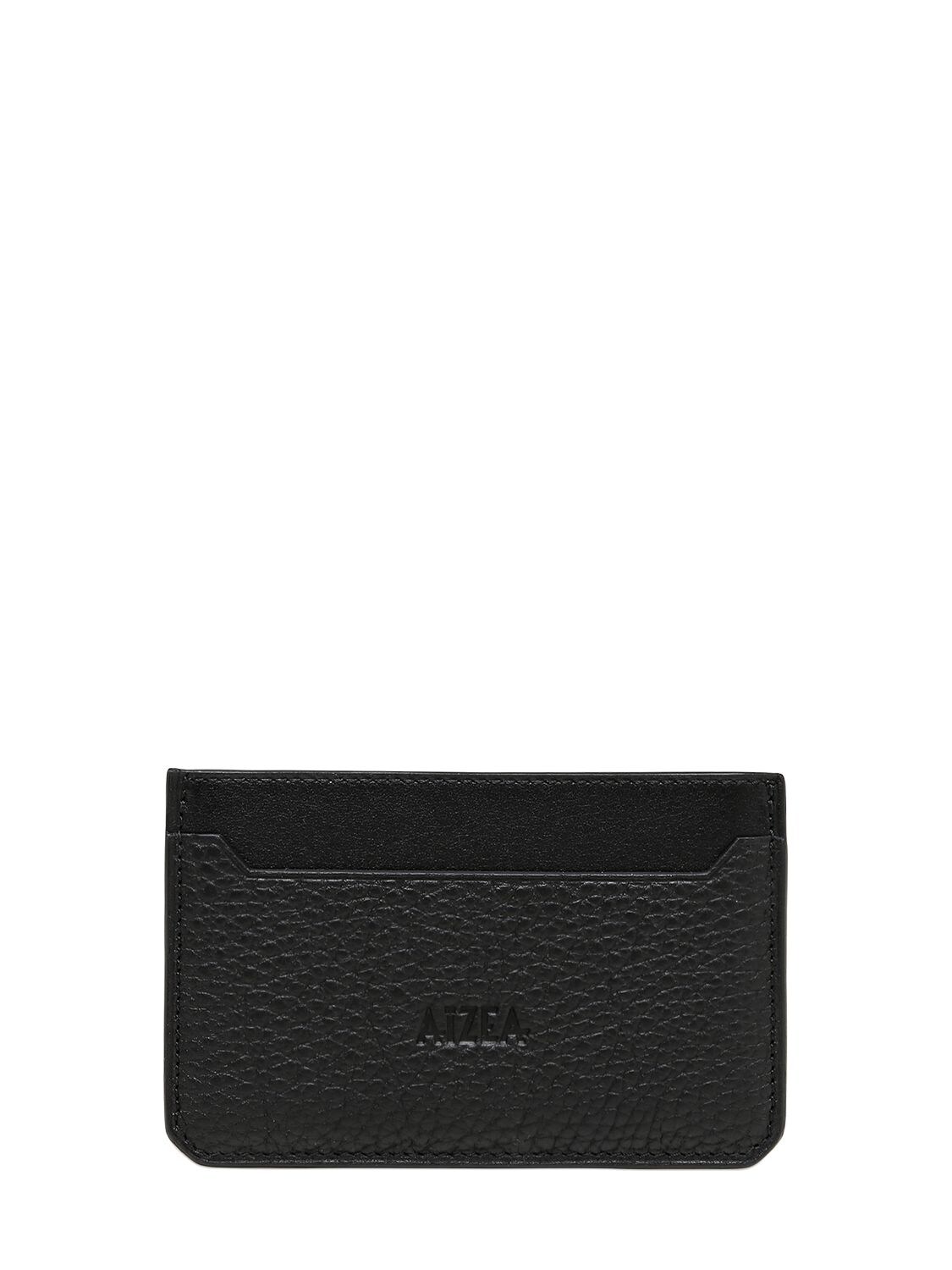 Aizea Soft Leather Card Holder In Black