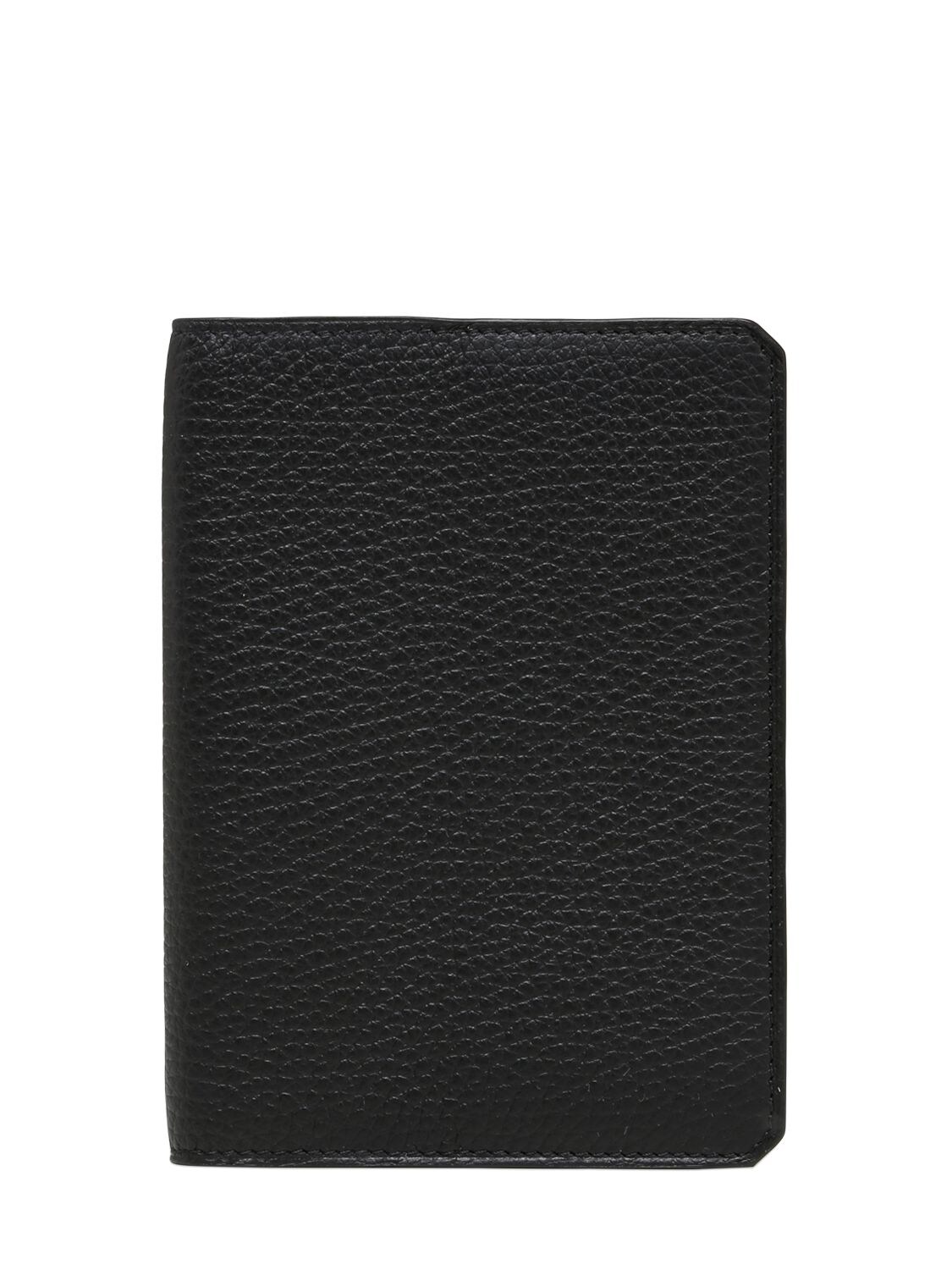 Aizea Soft Leather Passport Holder In Black