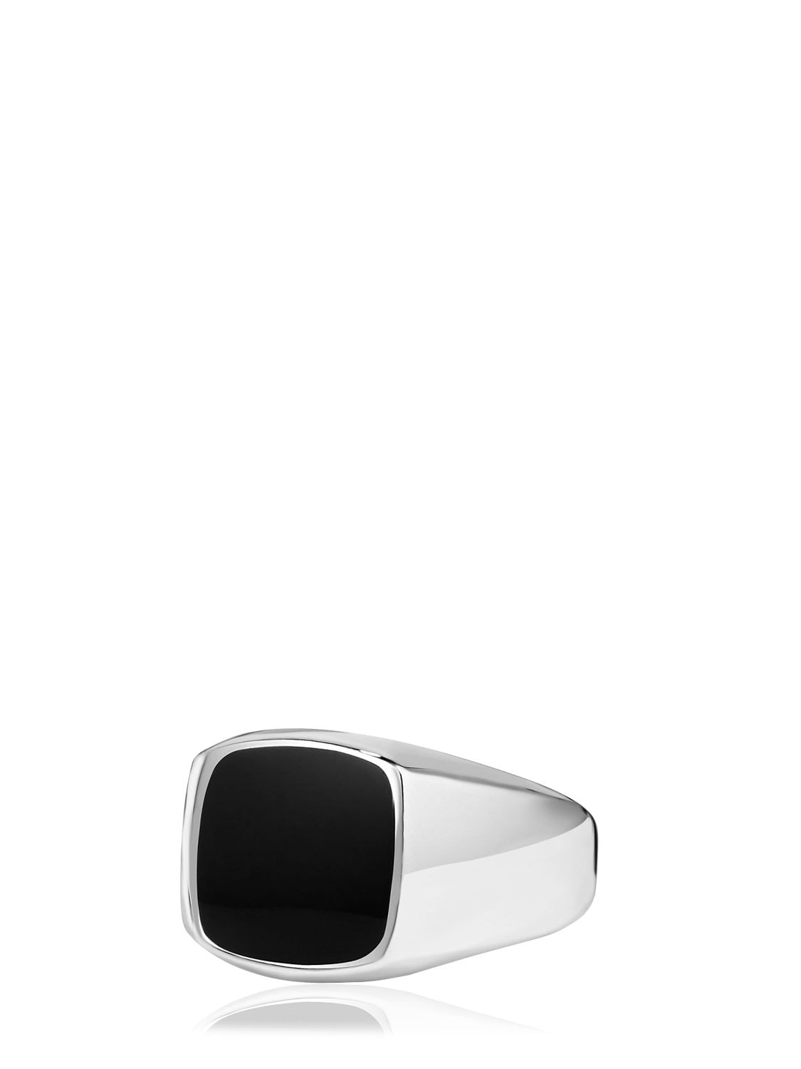 David Yurman Exotic Stone Ring With Black Onyx In Silver In Silver/black