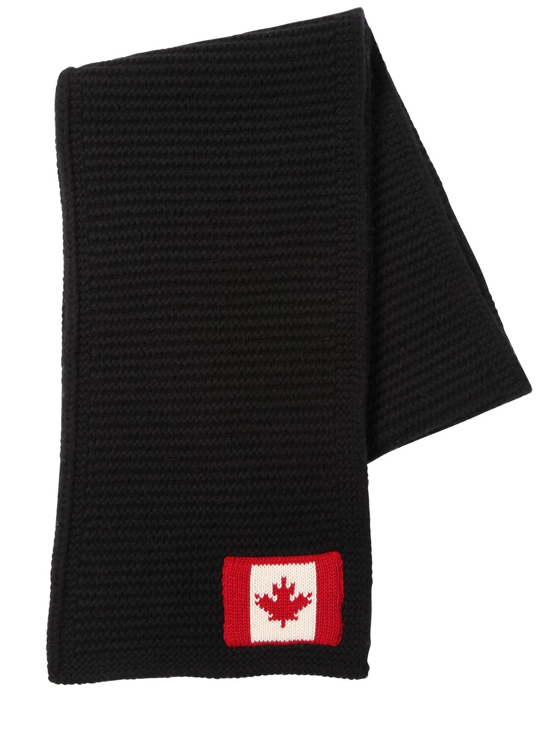 DSQUARED2 WOOL SCARF W/ CANADIAN FLAG,66I06X015-MjEyNA2