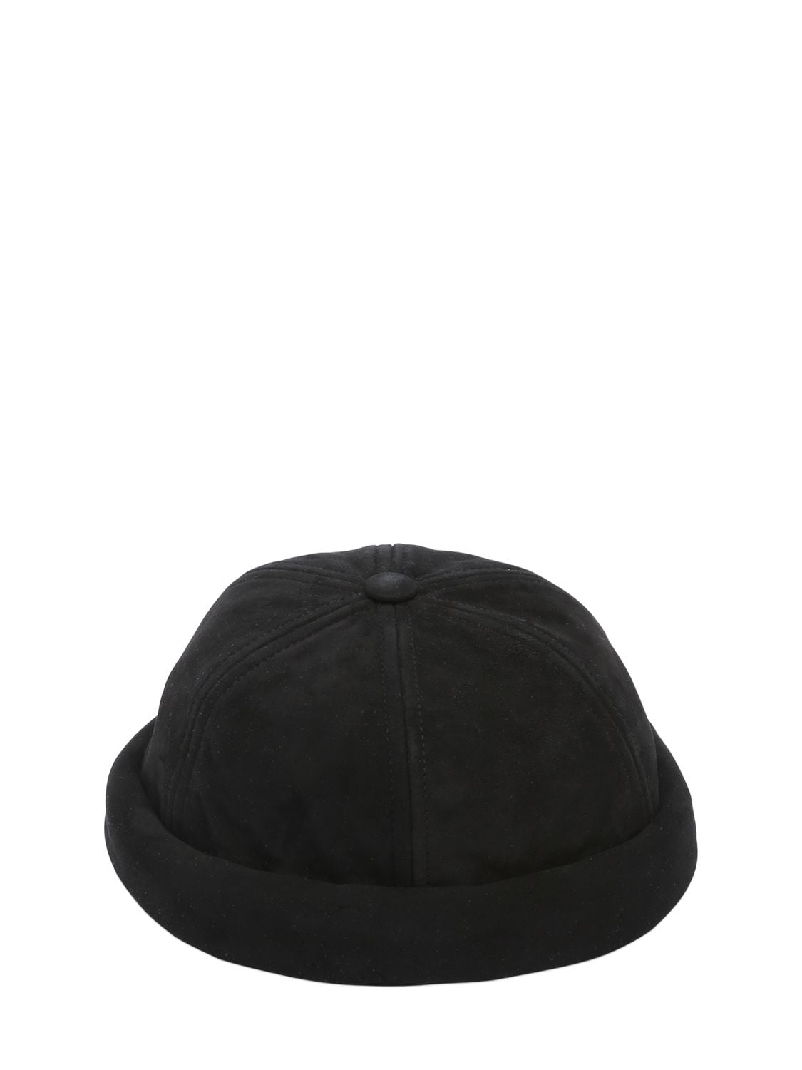 Beton Cire Handmade Suede Sailor Hat In Black