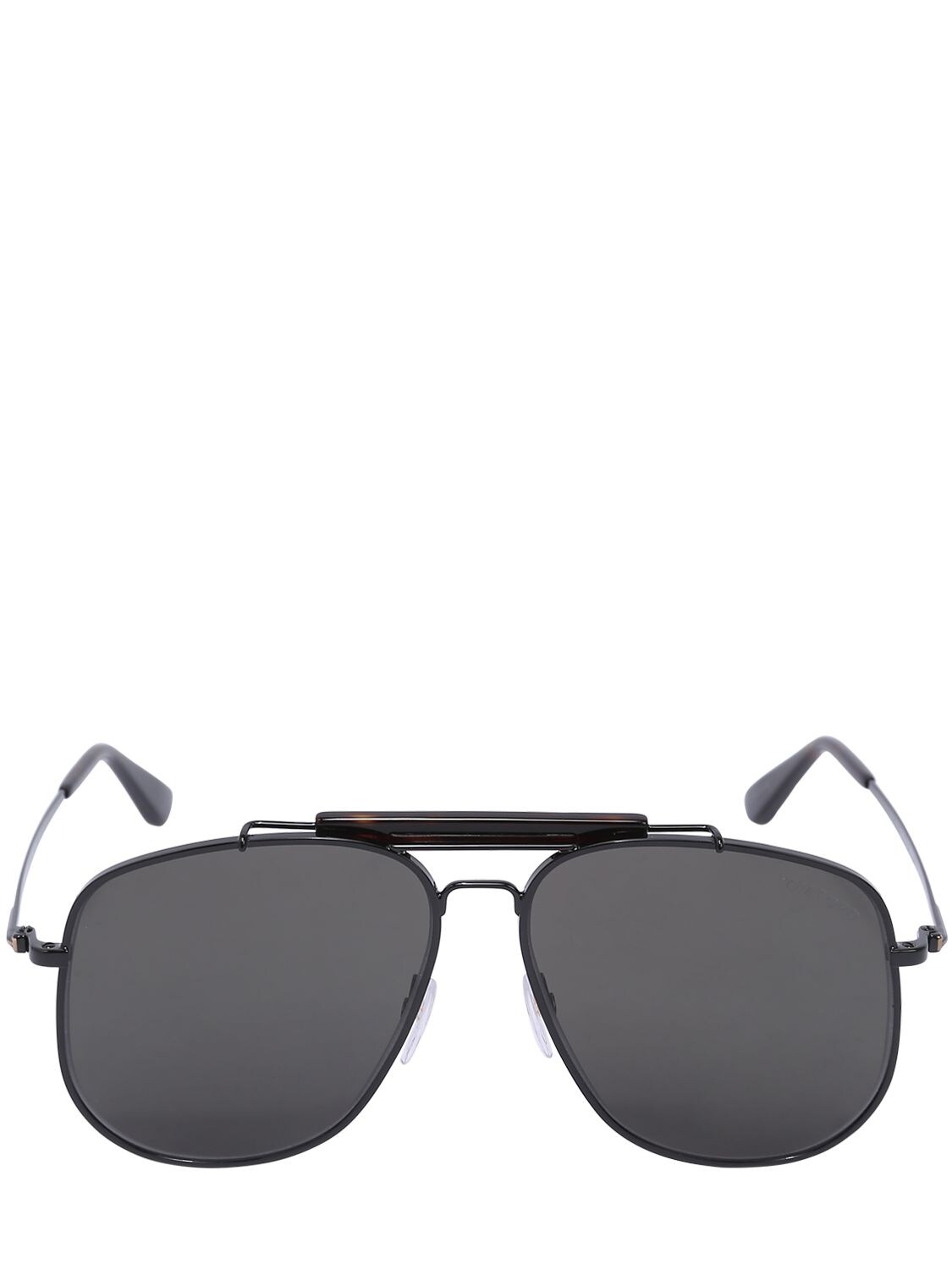 Tom Ford Connor Large Aviator Sunglasses In Black | ModeSens