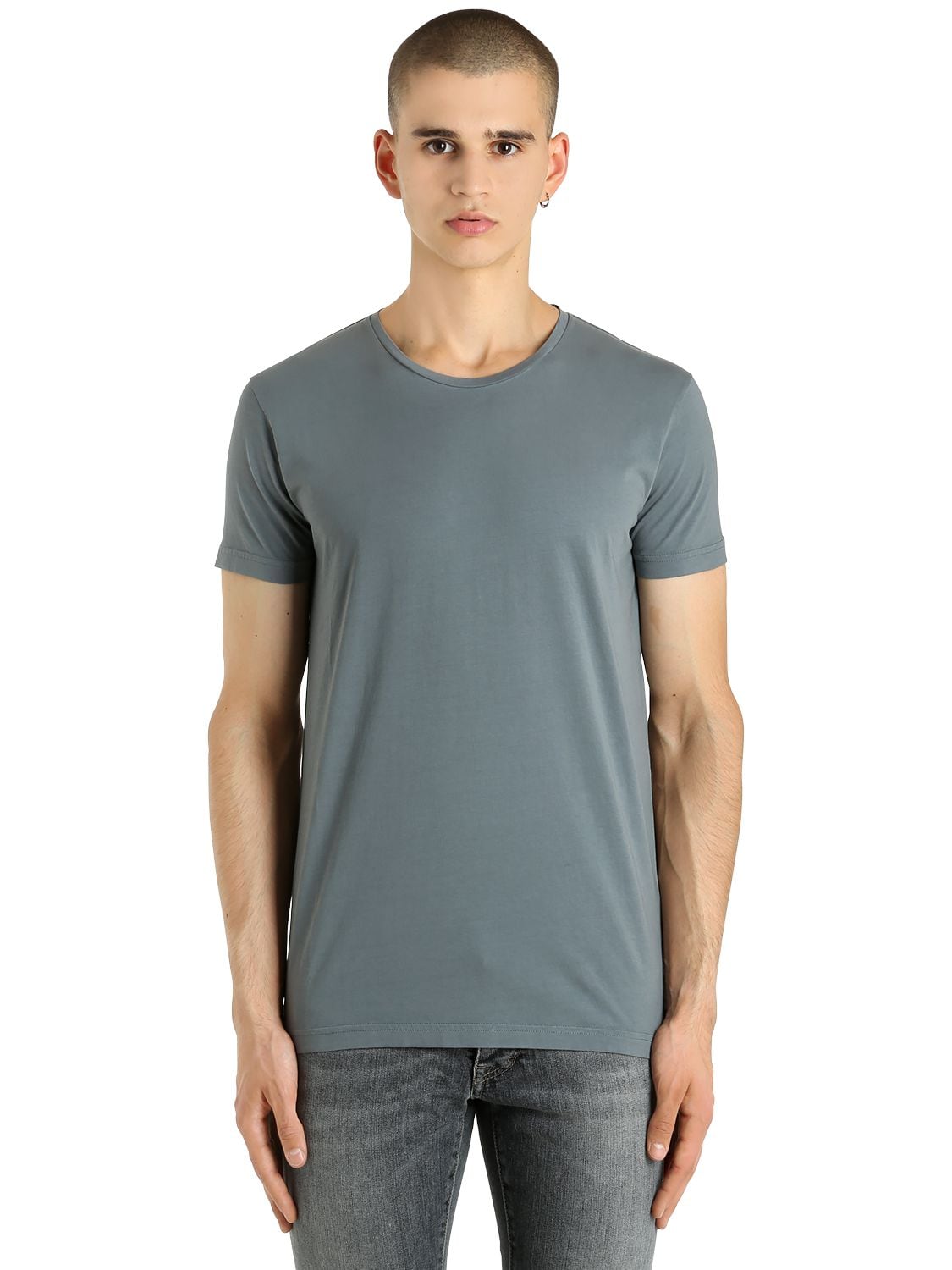 Unlimited Cotton Jersey T-shirt In Dark Grey