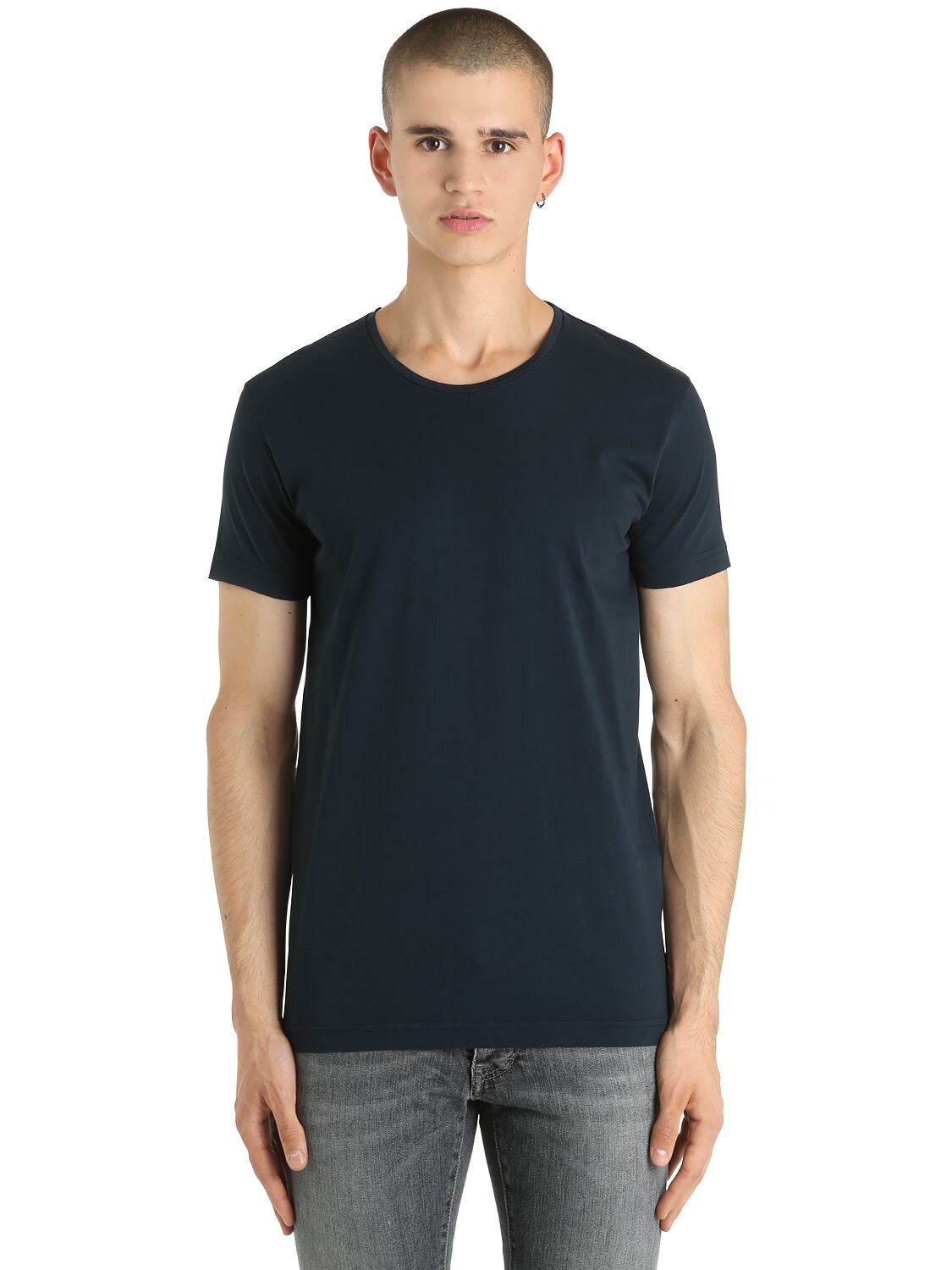 Unlimited Cotton Jersey T-shirt In Navy