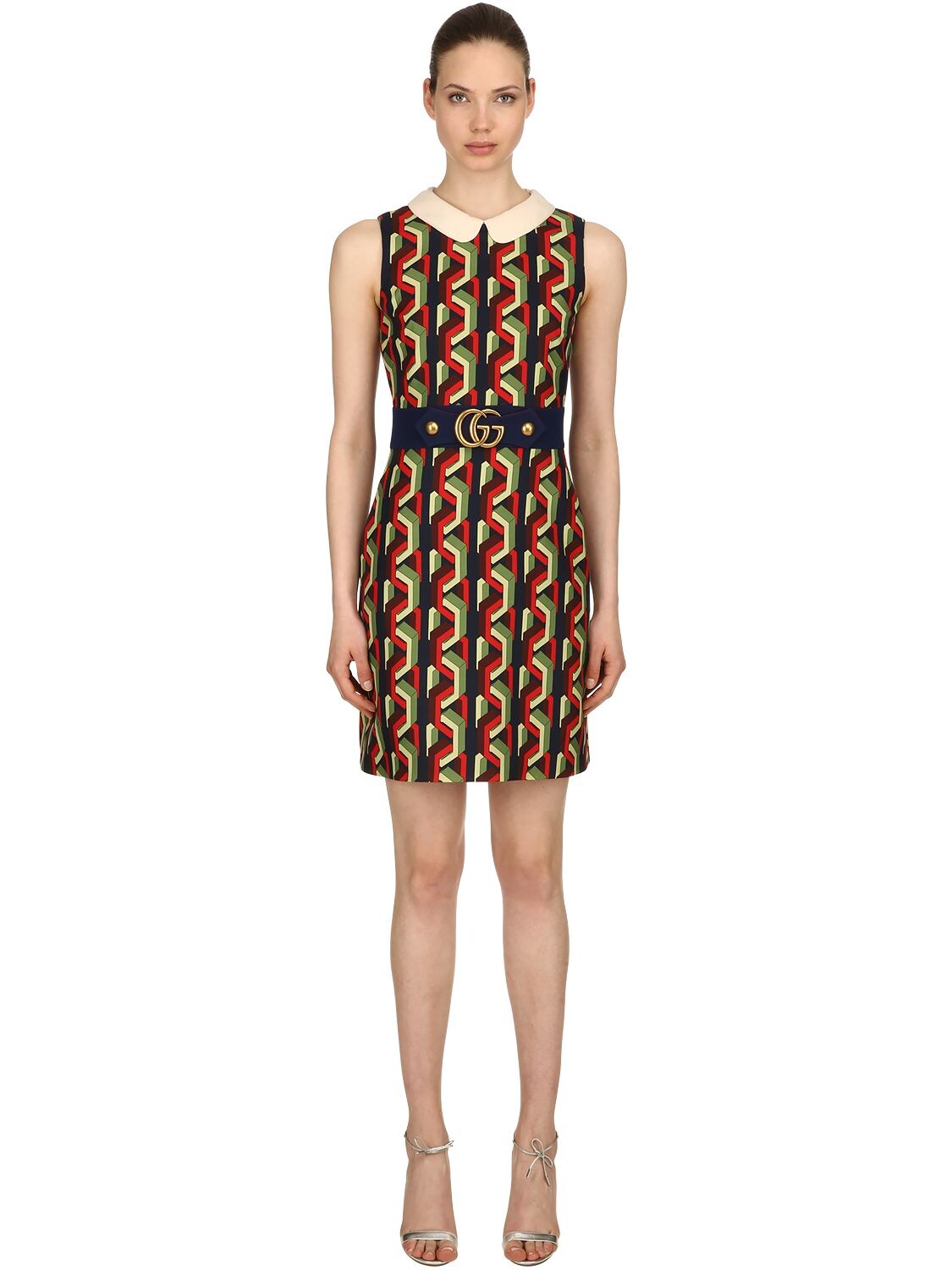 gucci chain print dress