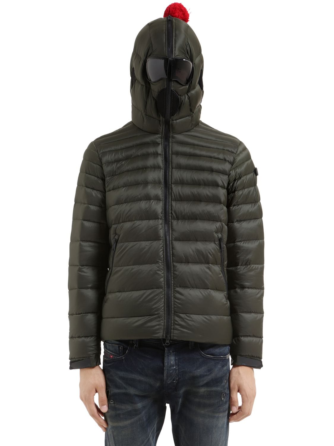 Ai Riders On The Storm Nylon Micro Ripstop Down Jacket In Deep Forest