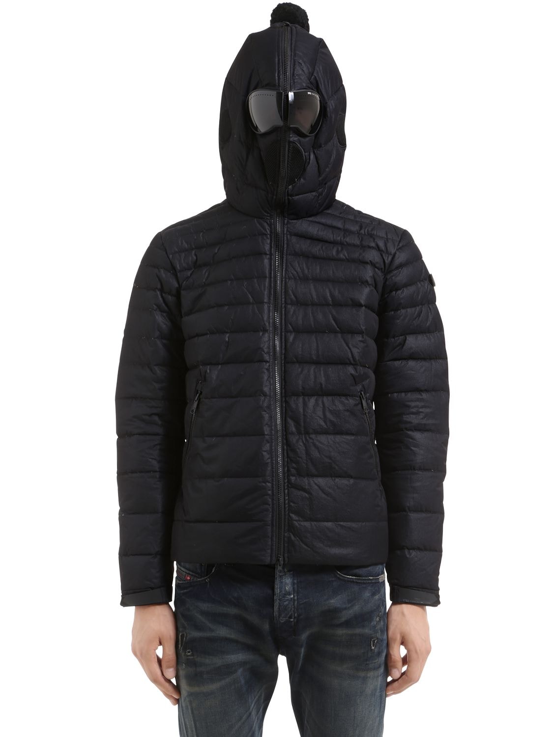 Ai Riders On The Storm Tyvek Nylon Down Jacket In Midnight Blue