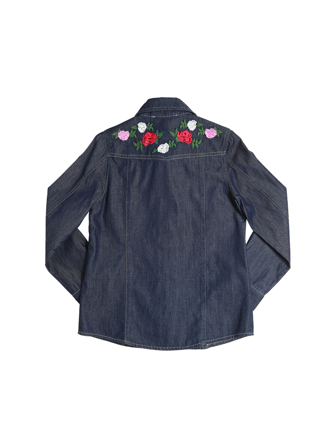 Hemd Aus Baumwollchambray Mit Stickerei