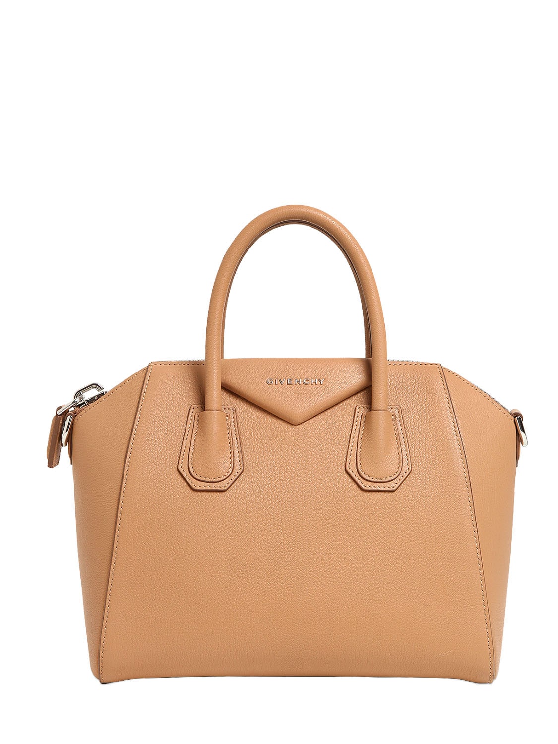 Givenchy Small Antigona Grained Leather Bag In Camel