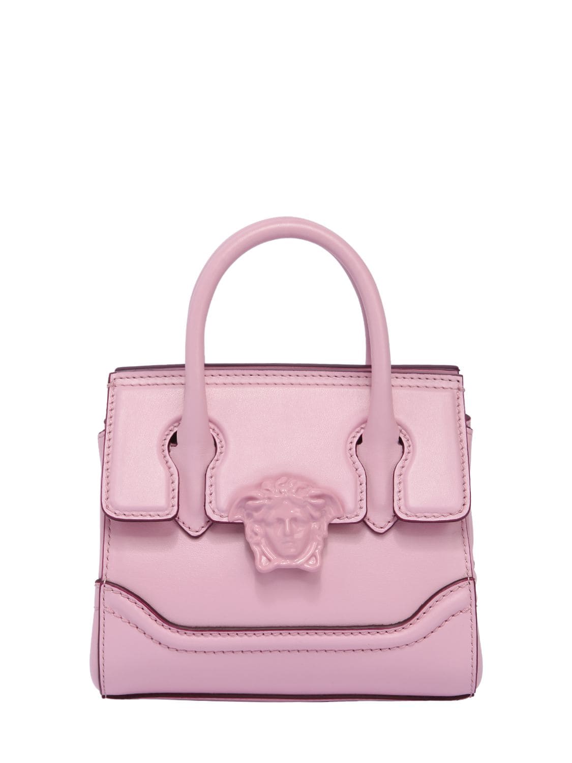 Versace Mini Palazzo Empire Leather Bag In Pink