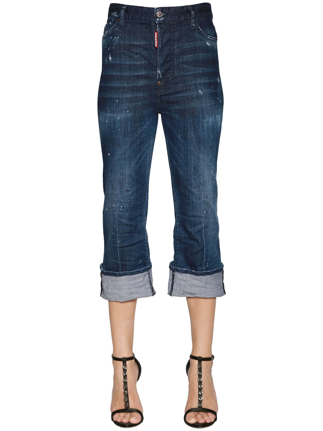 Cropped Flared Denim Jeans