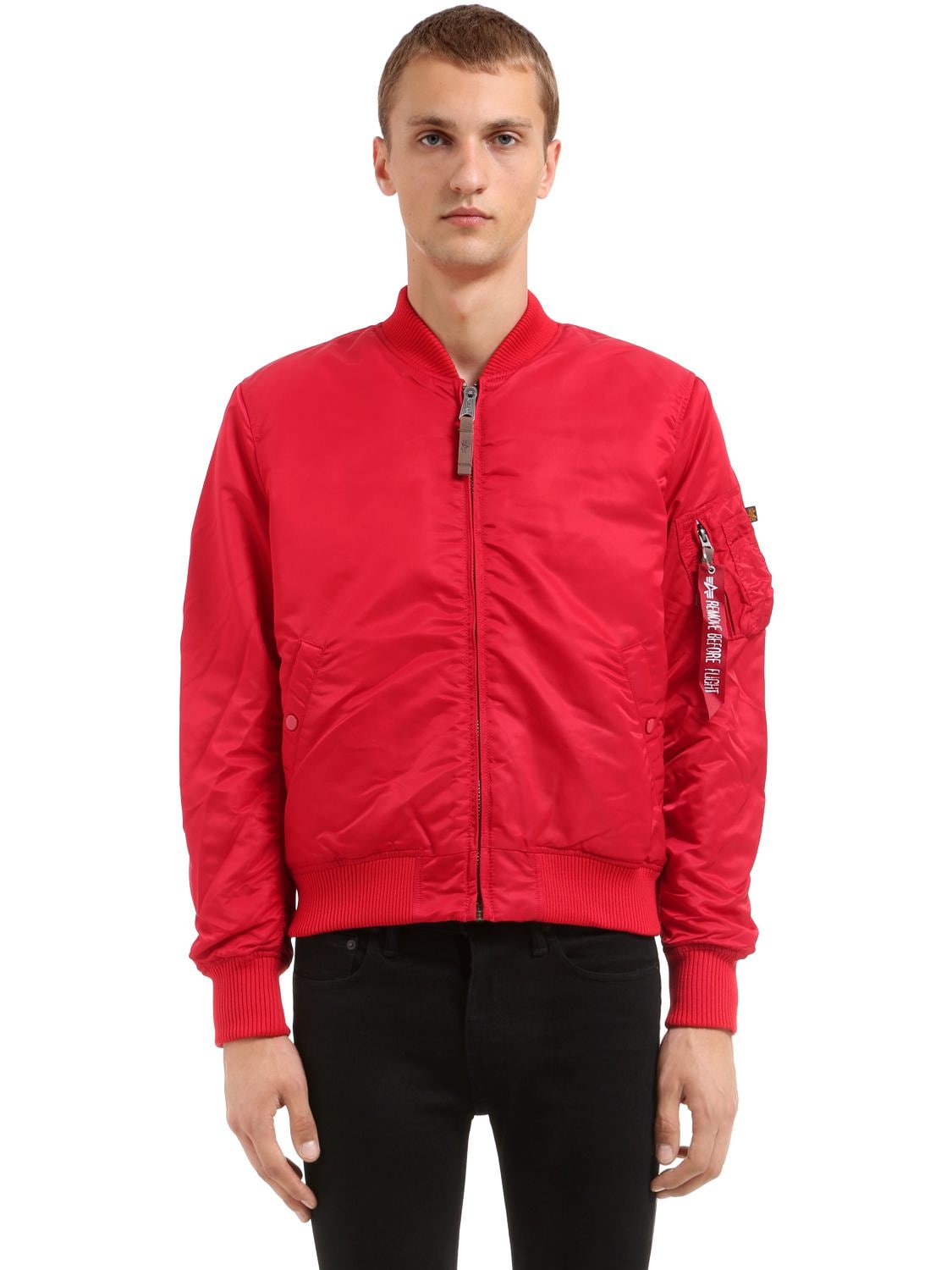 MA-1 SLIM FIT NYLON BOMBER JACKET