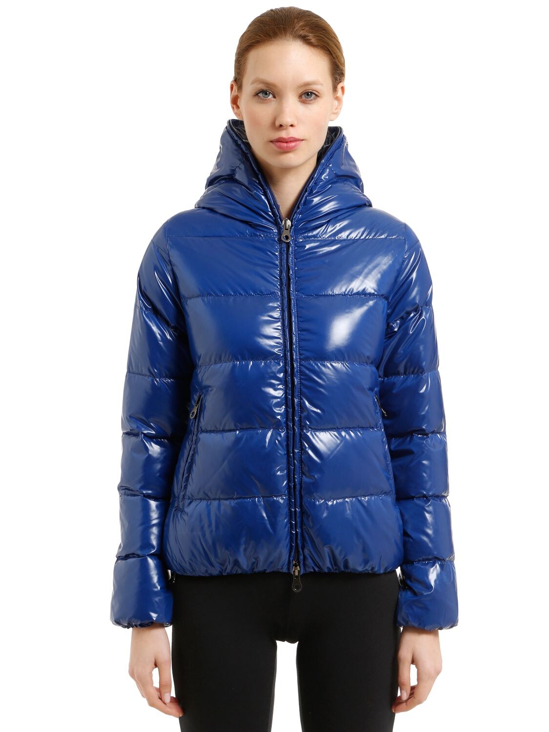 Duvetica Thia 5 Shiny Nylon Down Jacket In Royal Blue | ModeSens