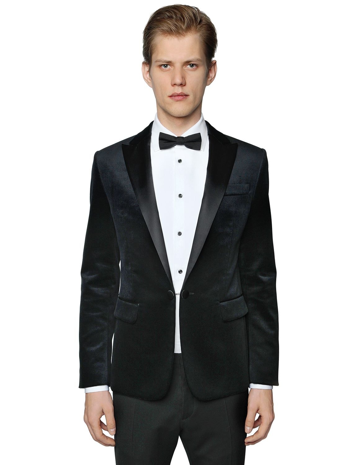 BEVERLY COTTON VELVET TUXEDO JACKET