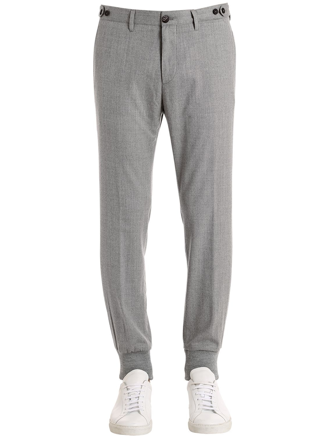Gta Stretch Wool Flannel Sweatpants In Light Grey