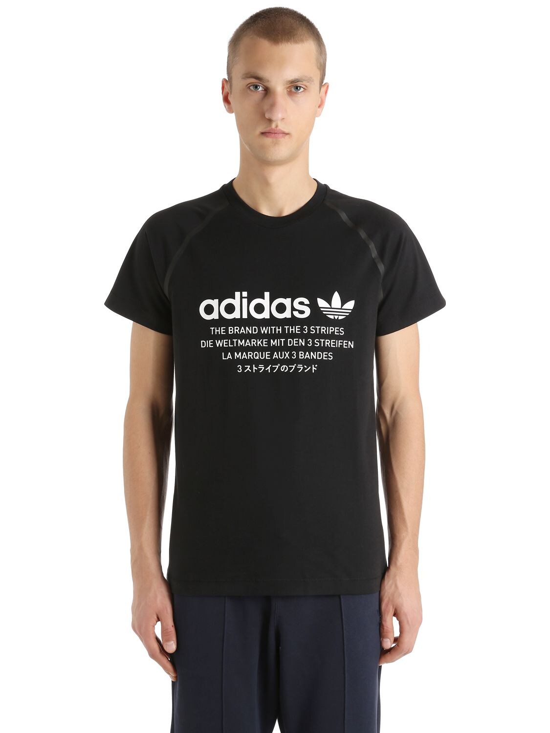 Adidas Originals Nmd Cotton Jersey T-shirt In Black