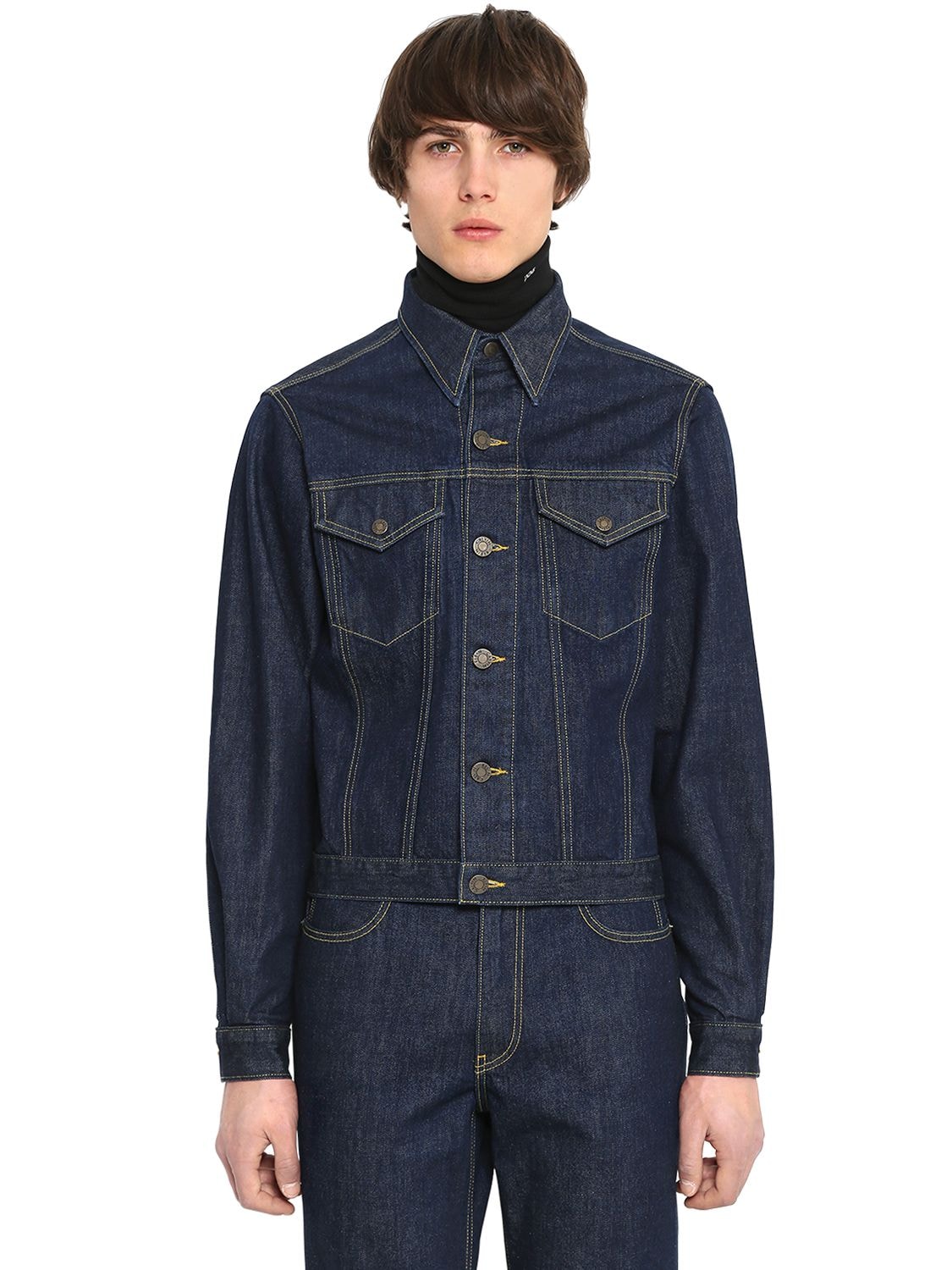 Calvin Klein 205w39nyc Cotton Denim Jacket In Blue