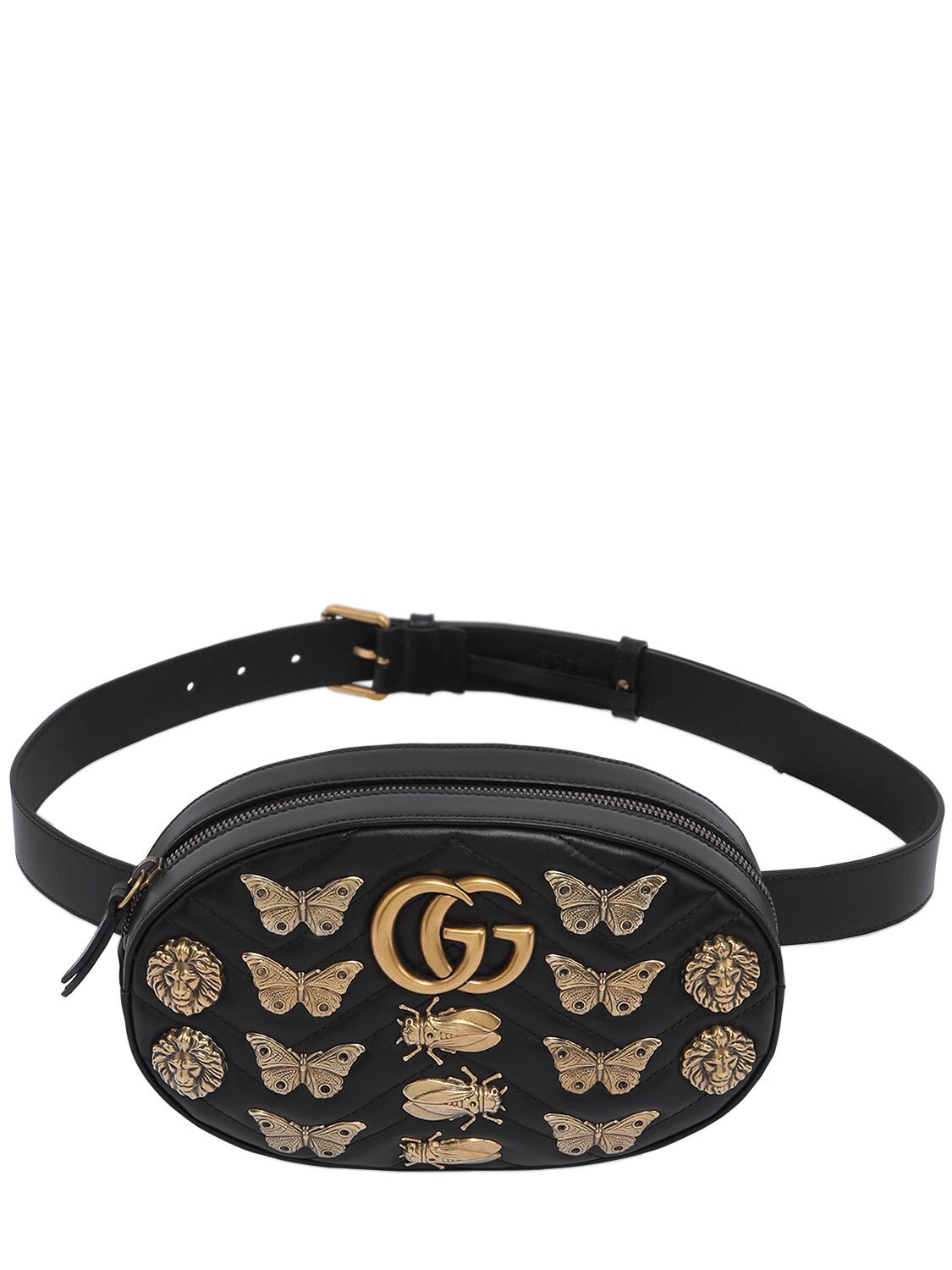 GUCCI MEDIUM GG MARMONT BELT PACK W/ APPLIQUÉS,66IH0I030-MTAwMA2