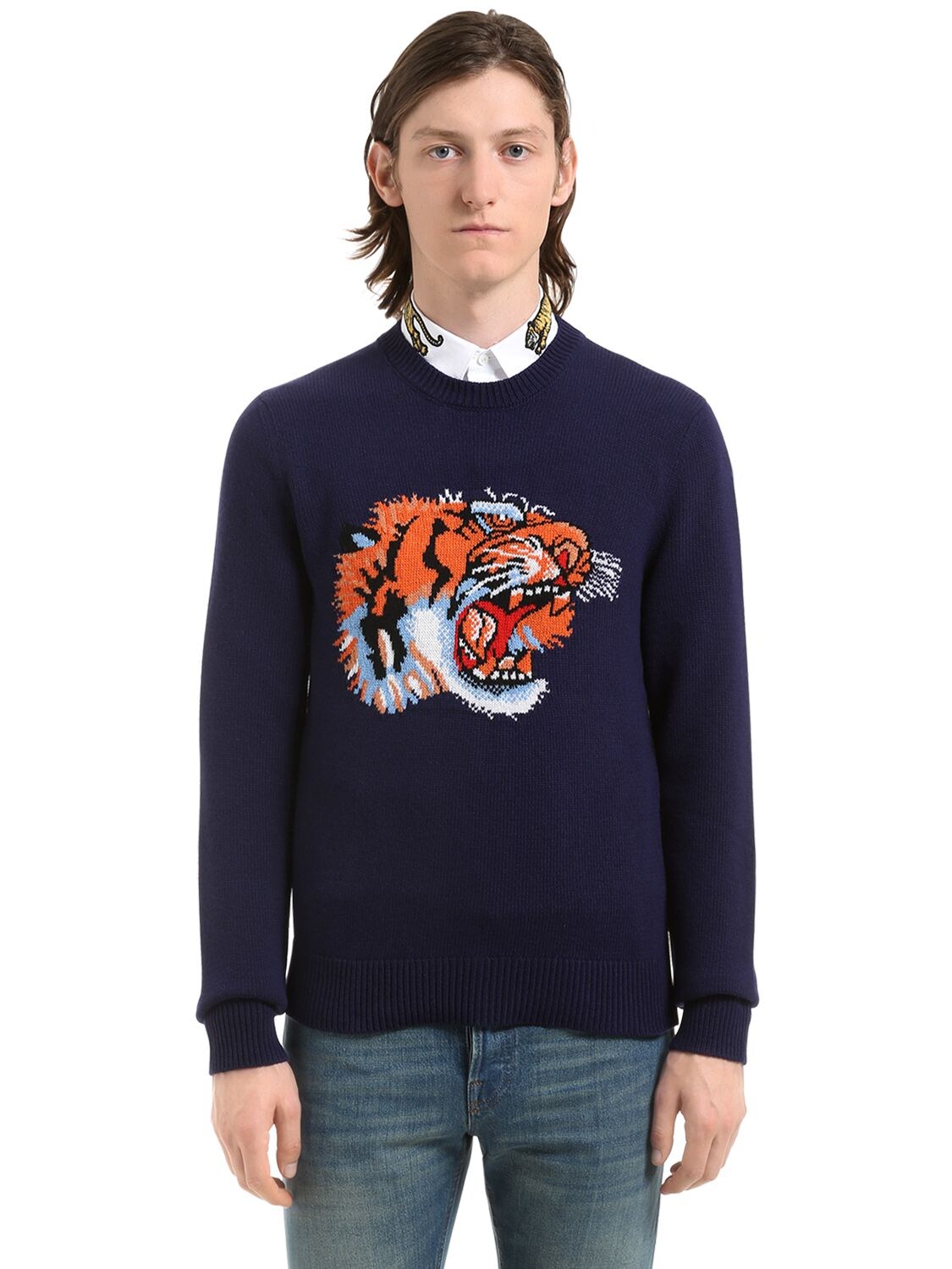 gucci men's tiger sweater