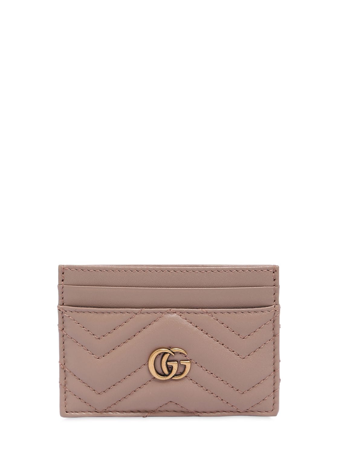 Image of Gg Marmont Quilted Leather Card Holder