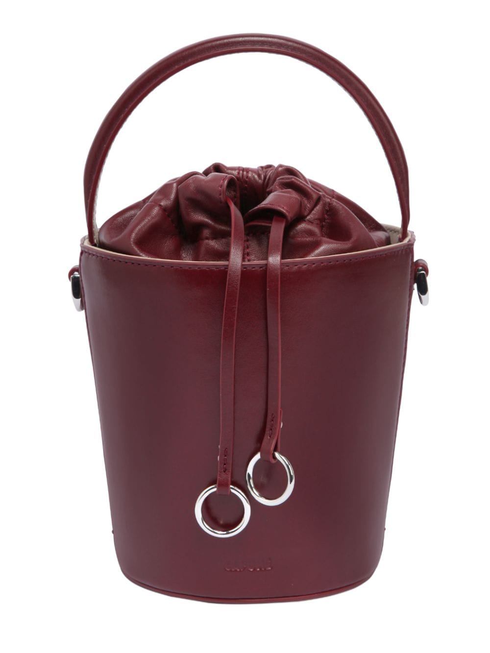 Cafuné Mini Basket Bucket Leather Bag In Ox Blood