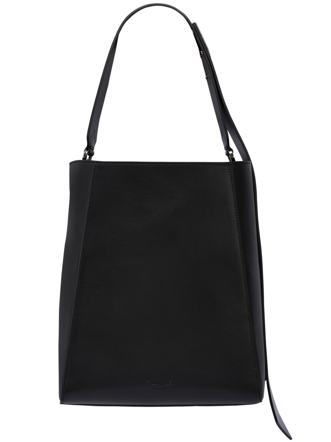 Calvin Klein 205w39nyc Leather Hobo Shoulder Bag In Black