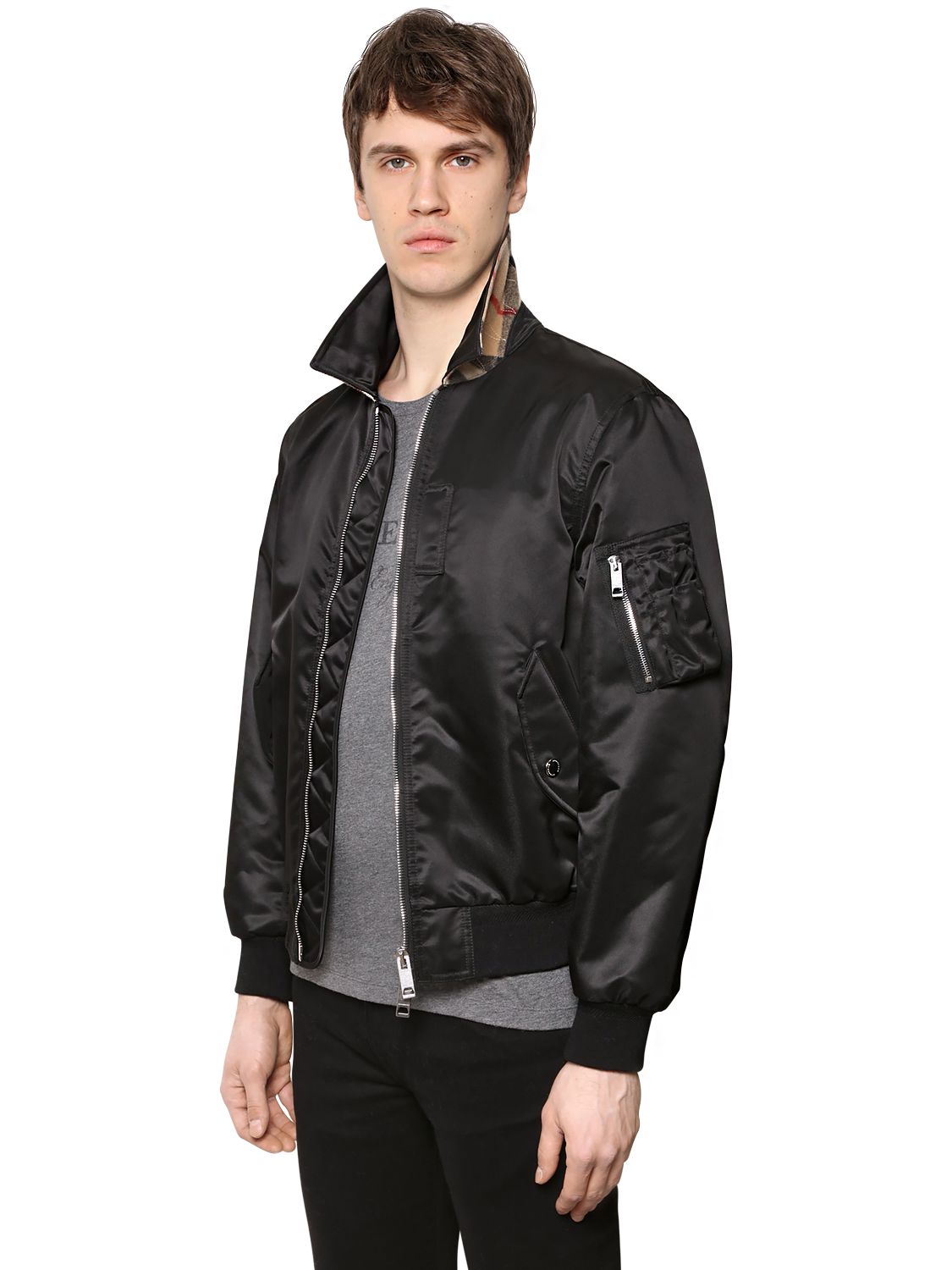 burberry nylon bomber jacket