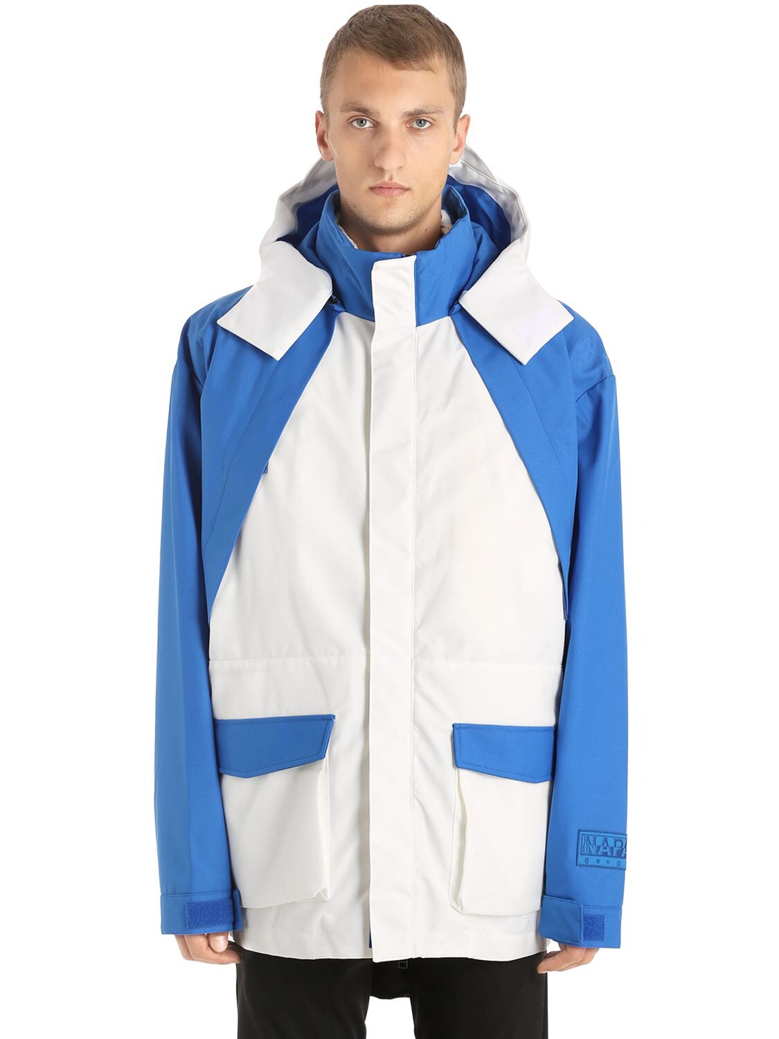 Napa By Martine Rose Nylon Jacket W/ Detachable Puffer Vest In White/blue |  ModeSens