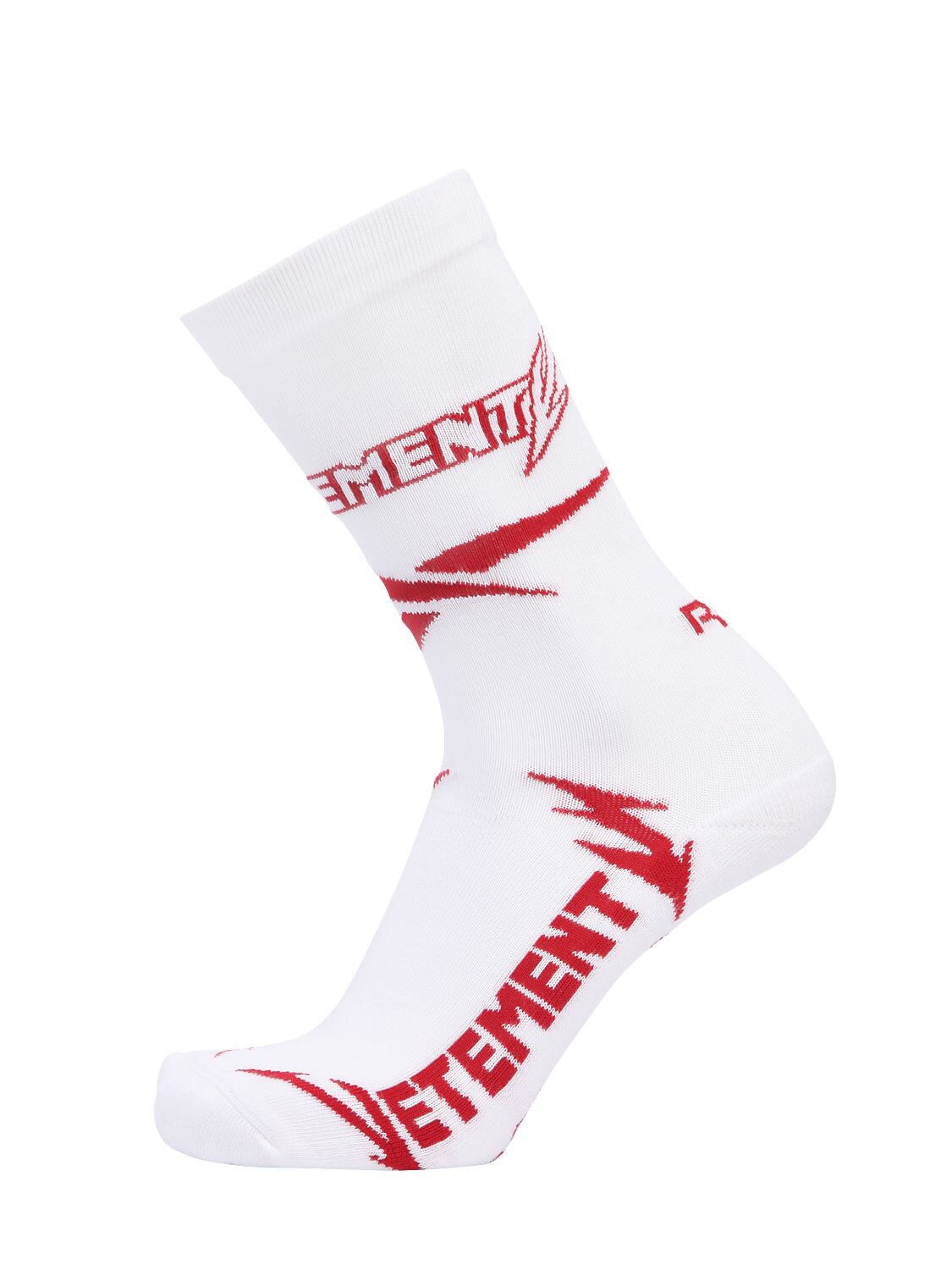 Vetements Reebok Metal Cotton Blend Socks In White/red
