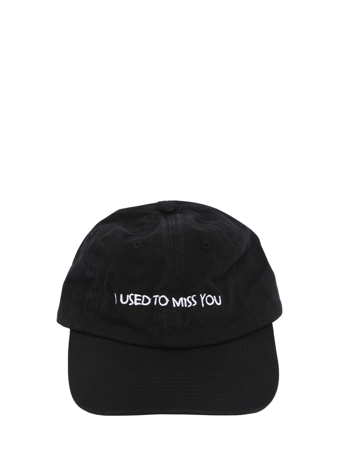 Nasaseasons I Used To Miss You Embroidered Hat In Black