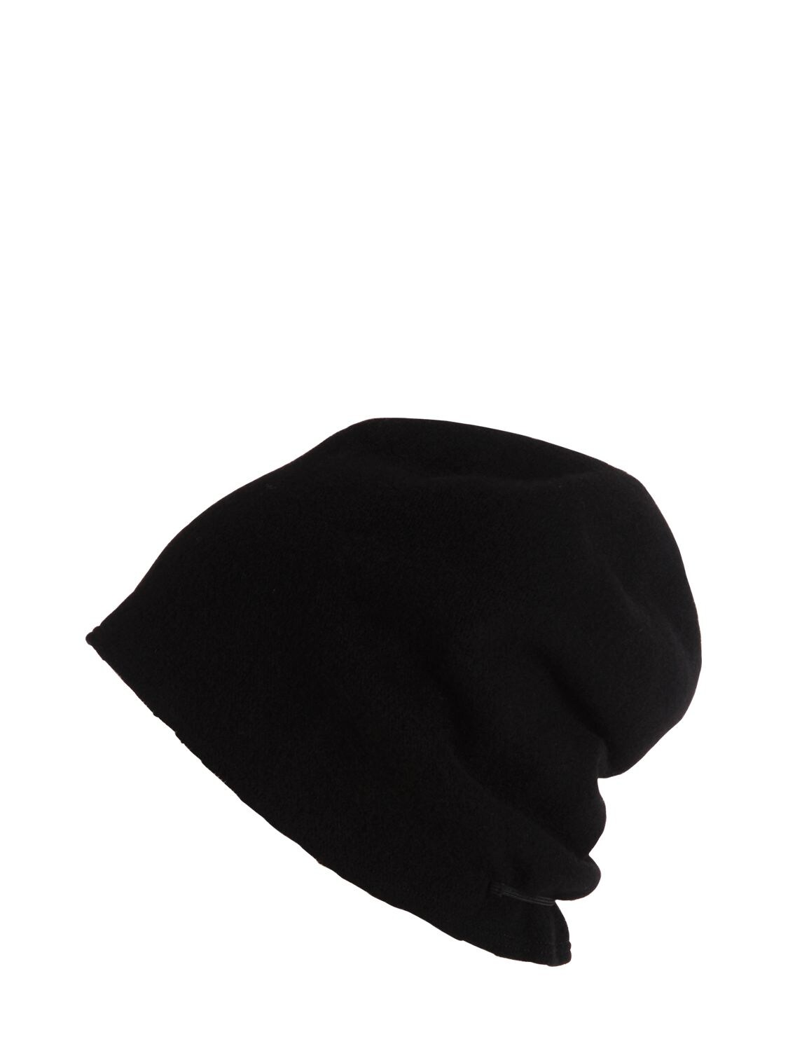 Scha Taiga Long Wool Beanie Hat In Black