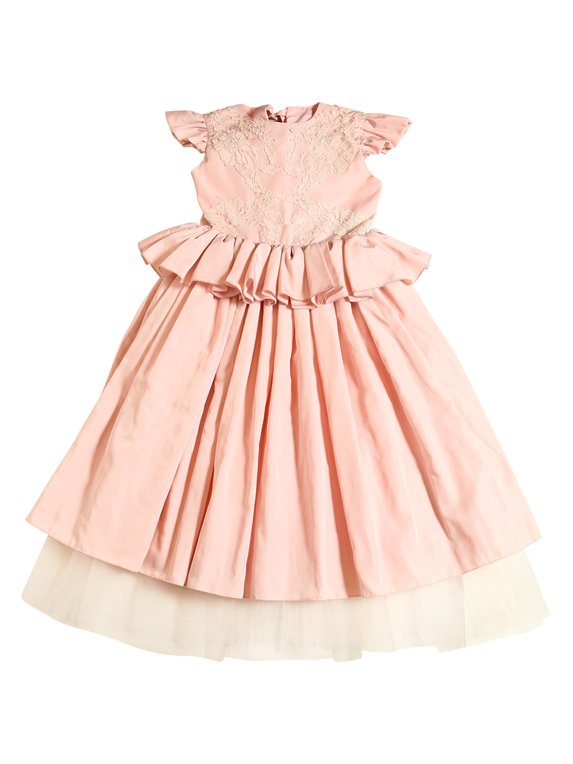 Partykleid Aus Taft Und Macraméspitze
