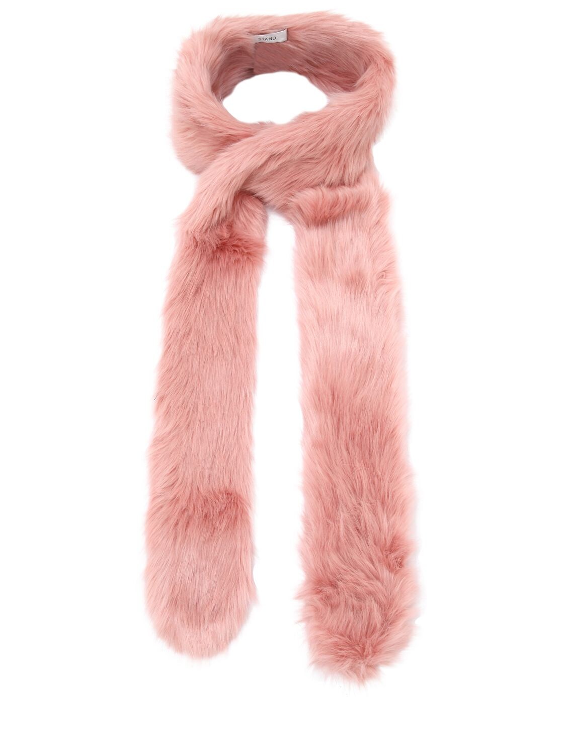 Stand Studio Inna Faux Fur Scarf In Pink