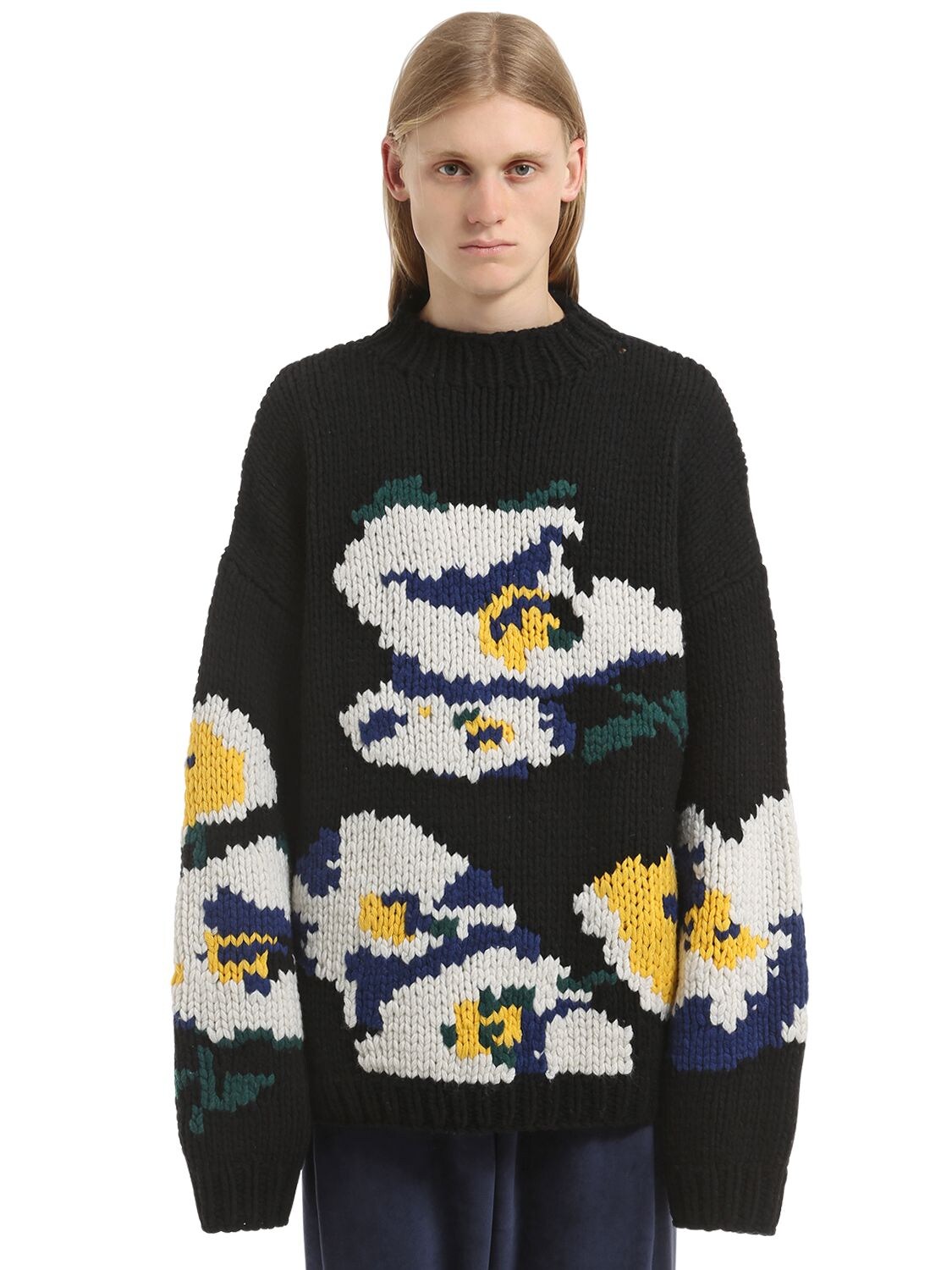 ETUDES STUDIO FLORAL CHAMBERS JACQUARD KNIT SWEATER,66IS38001-Q0hBTUJFUlM1