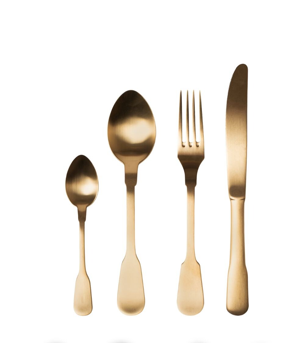 Set 24 Gold Cutlery - Bitossi Home