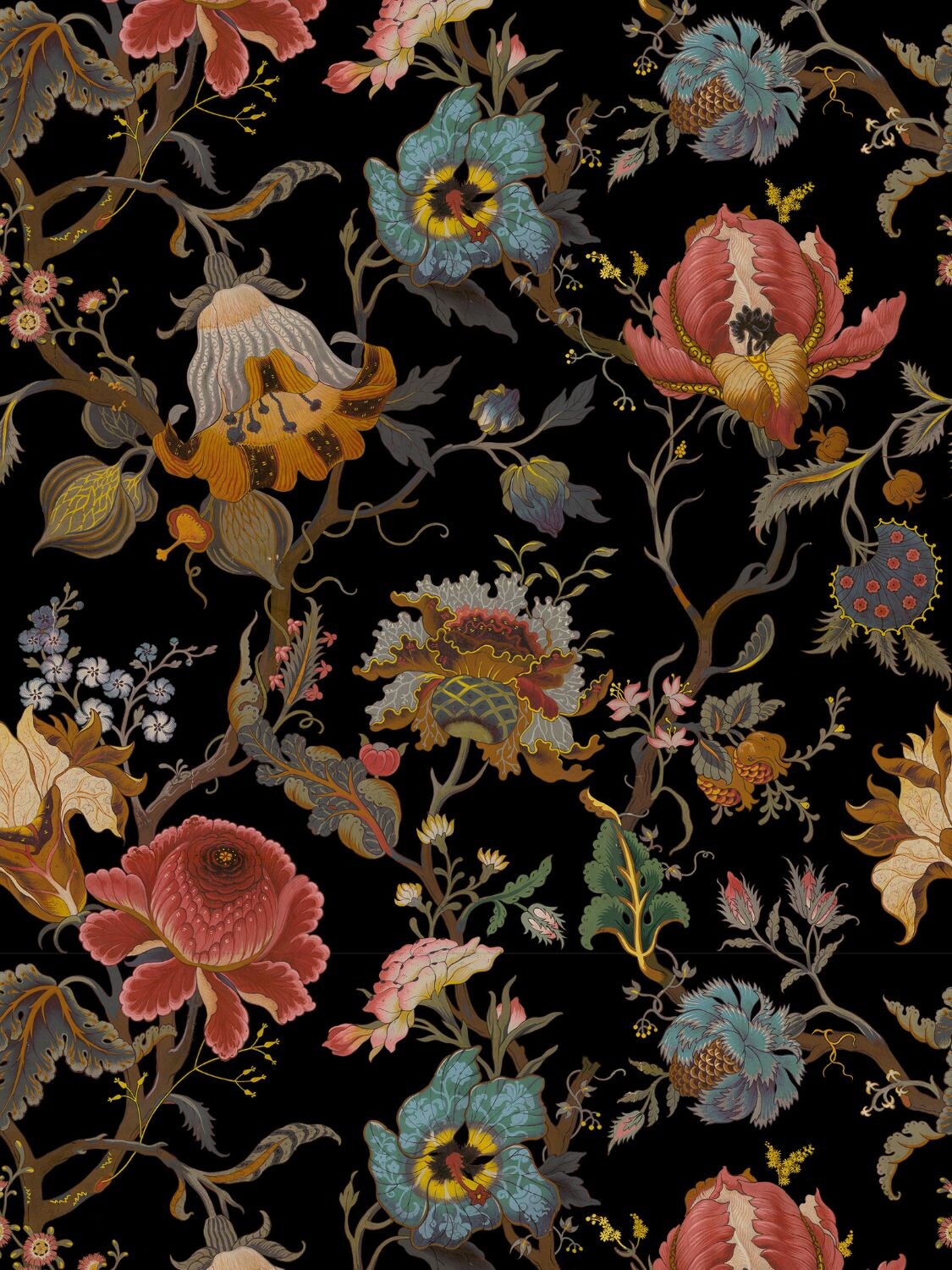 House Of Hackney Artemis Black Wallpaper In Multicolor Modesens