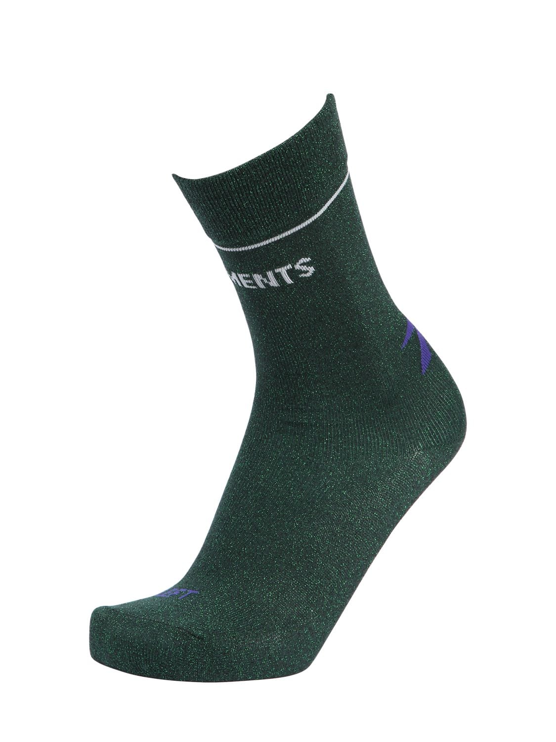 Vetements Reebok Lurex Short Socks In Green