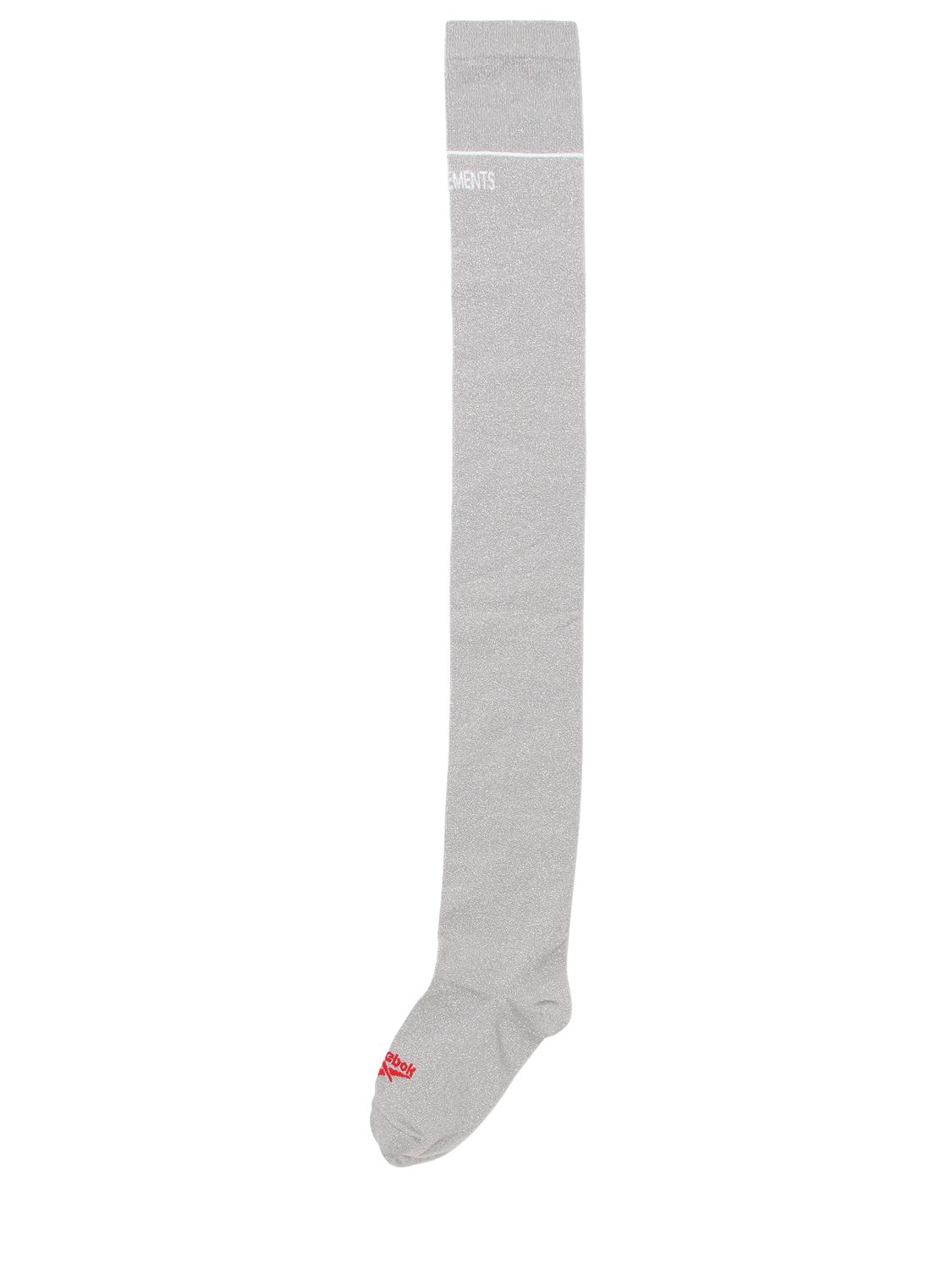 Vetements Reebok &  Lurex Long Socks In Grey