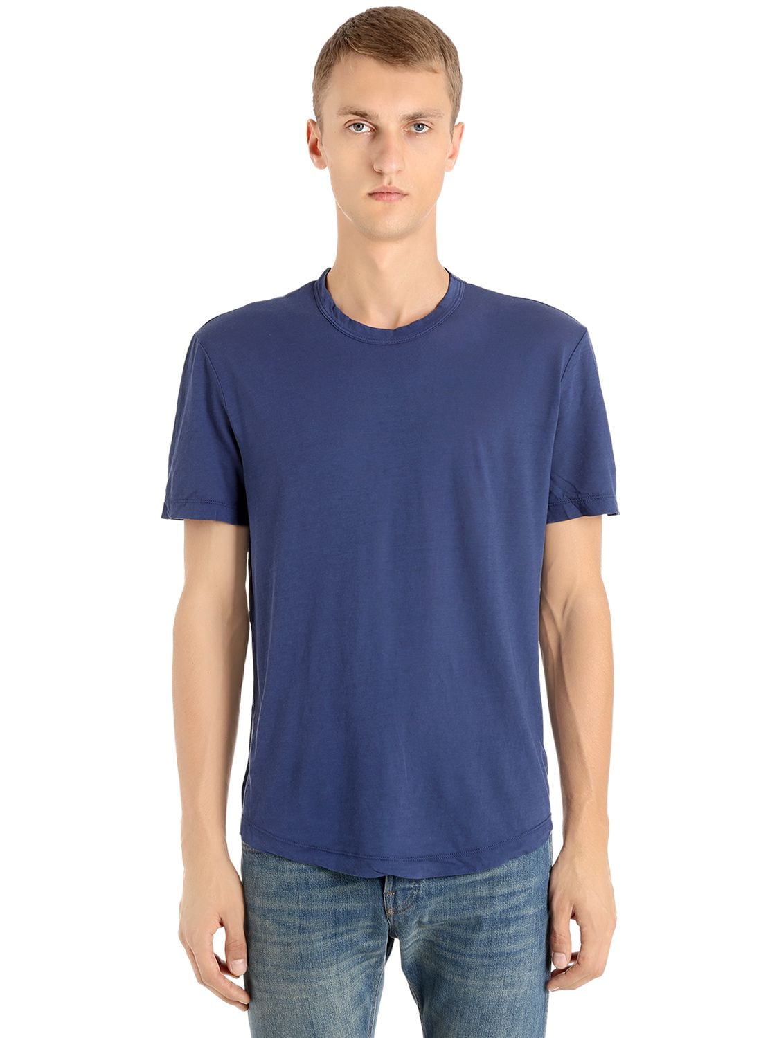 James Perse Lightweight Cotton Jersey T-shirt In Blue