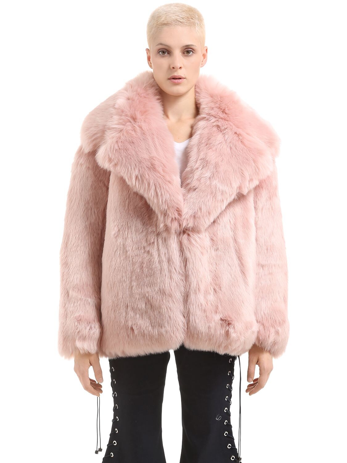 Angel Chen Faux Fur Jacket In Pink | ModeSens