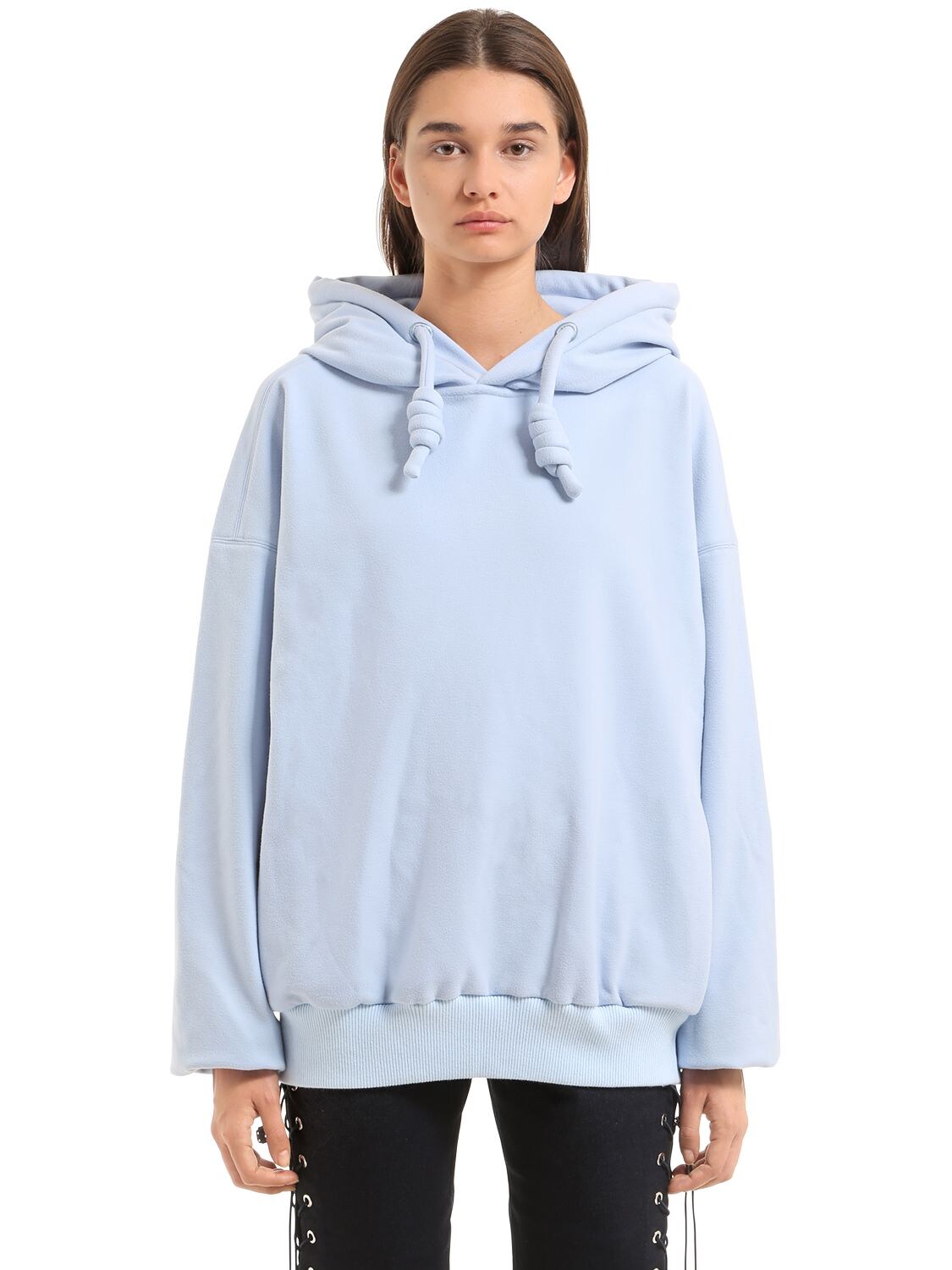 Angel Chen Oversized Hooded Sweatshirt In Blue