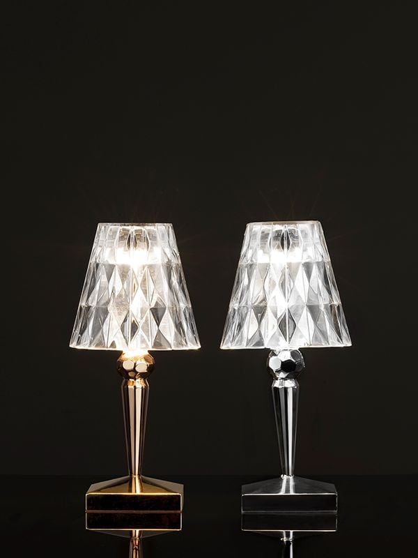 Shop Kartell Battery Metal Table Lamp In Gold