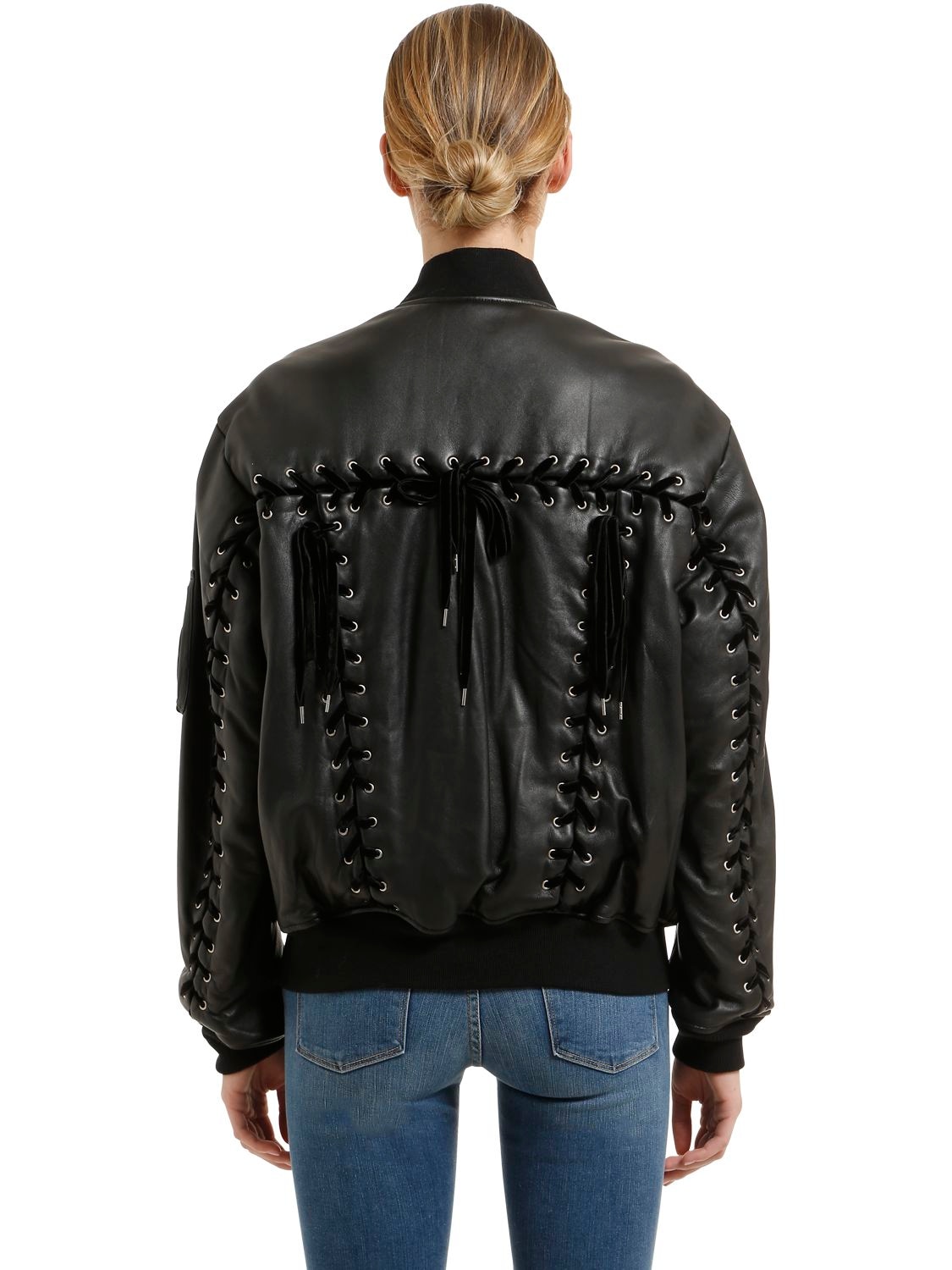 G.V.G.V FAUX FUR LACE UP BIKER JACKET ジャケット/アウター