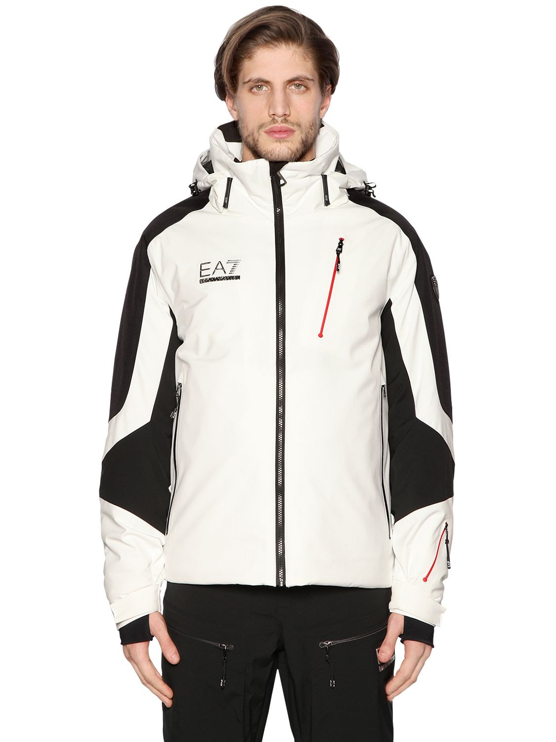 Ea7 Ski Race 4 Two Tone Waterproof Jacket In White | ModeSens