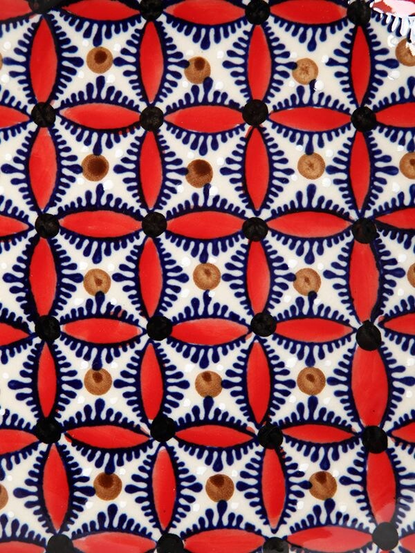 Pols Potten Set Of 4 Hippy Ceramic Plates In Multicolor
