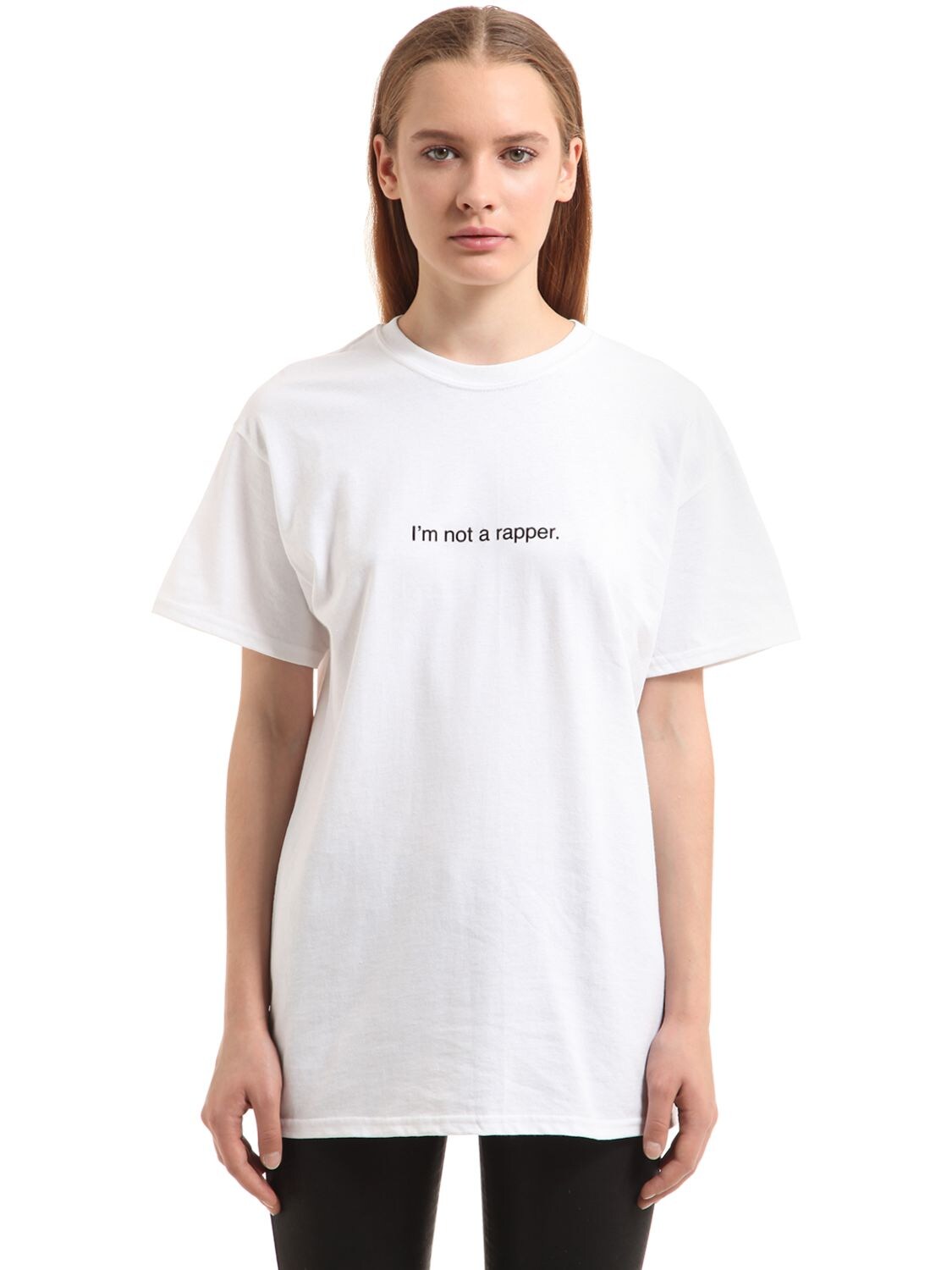 Famt - Fuck Art Make Tees I'm Not A Rapper Cotton T-shirt In White