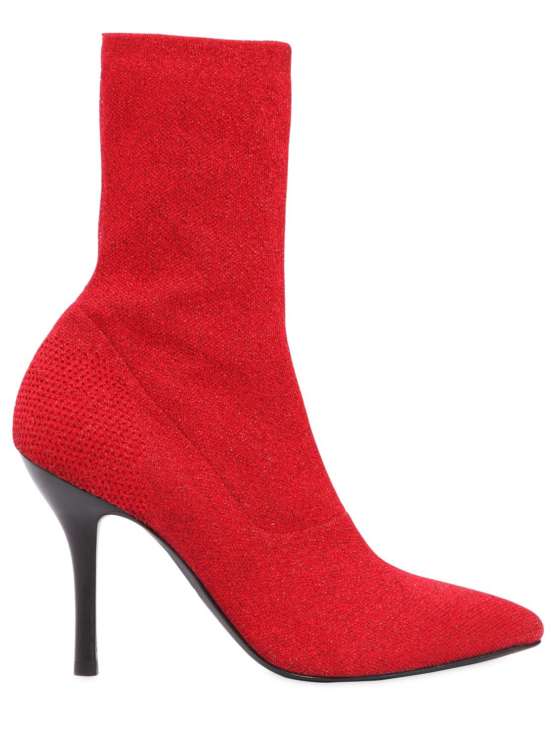 Strategia 90mm Lurex Sock Boots In Red