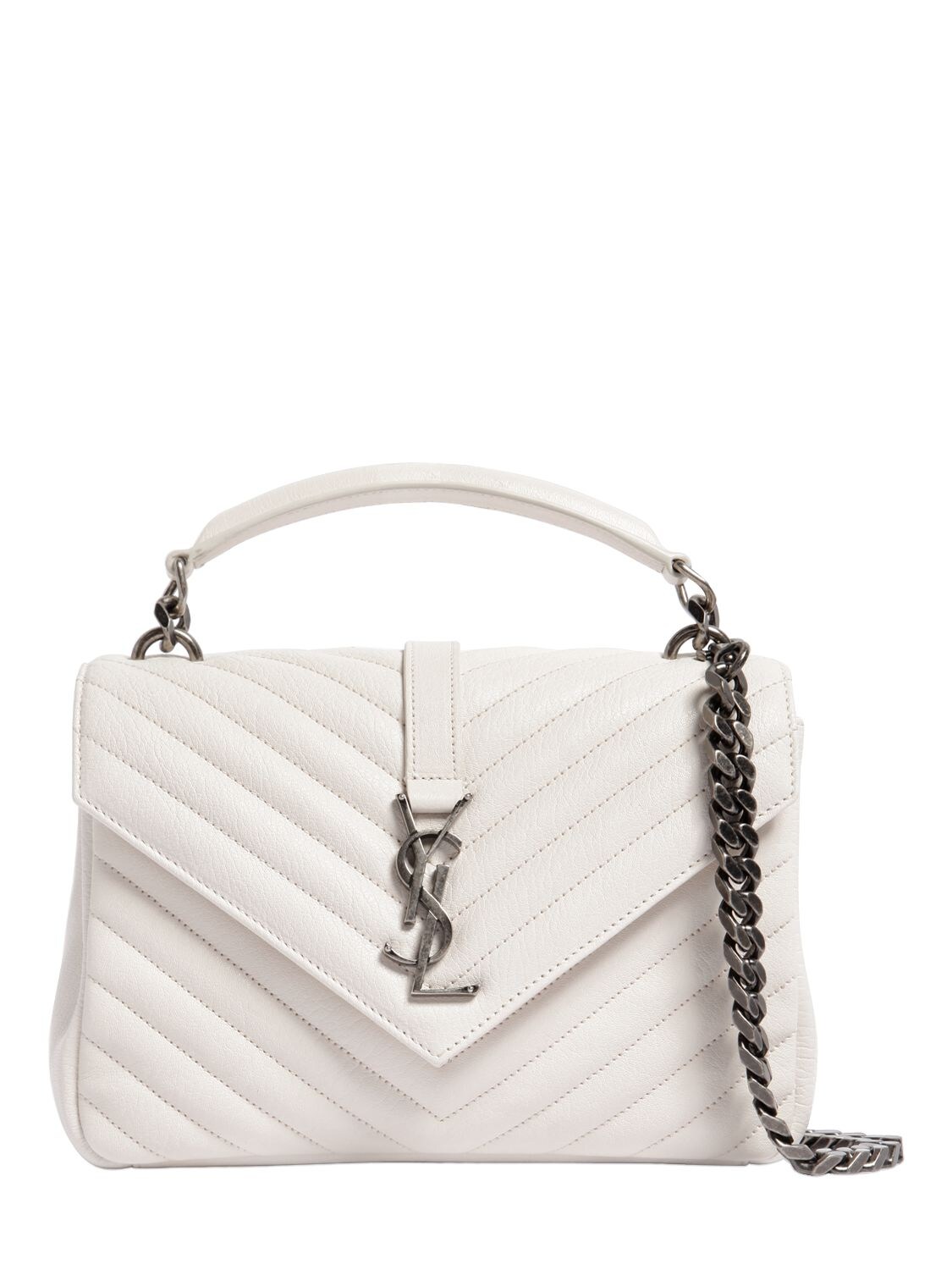 ysl college bag white