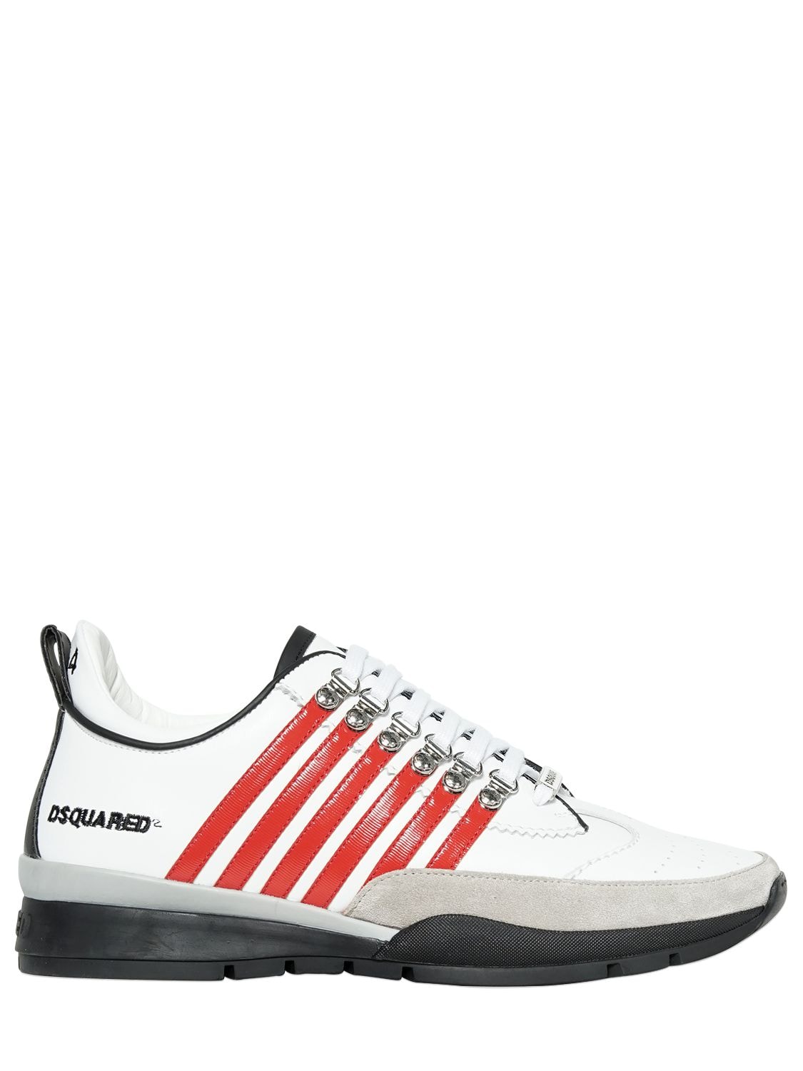 DSQUARED2 251 LEATHER & SUEDE SNEAKERS,67I075011-TTI0NA2